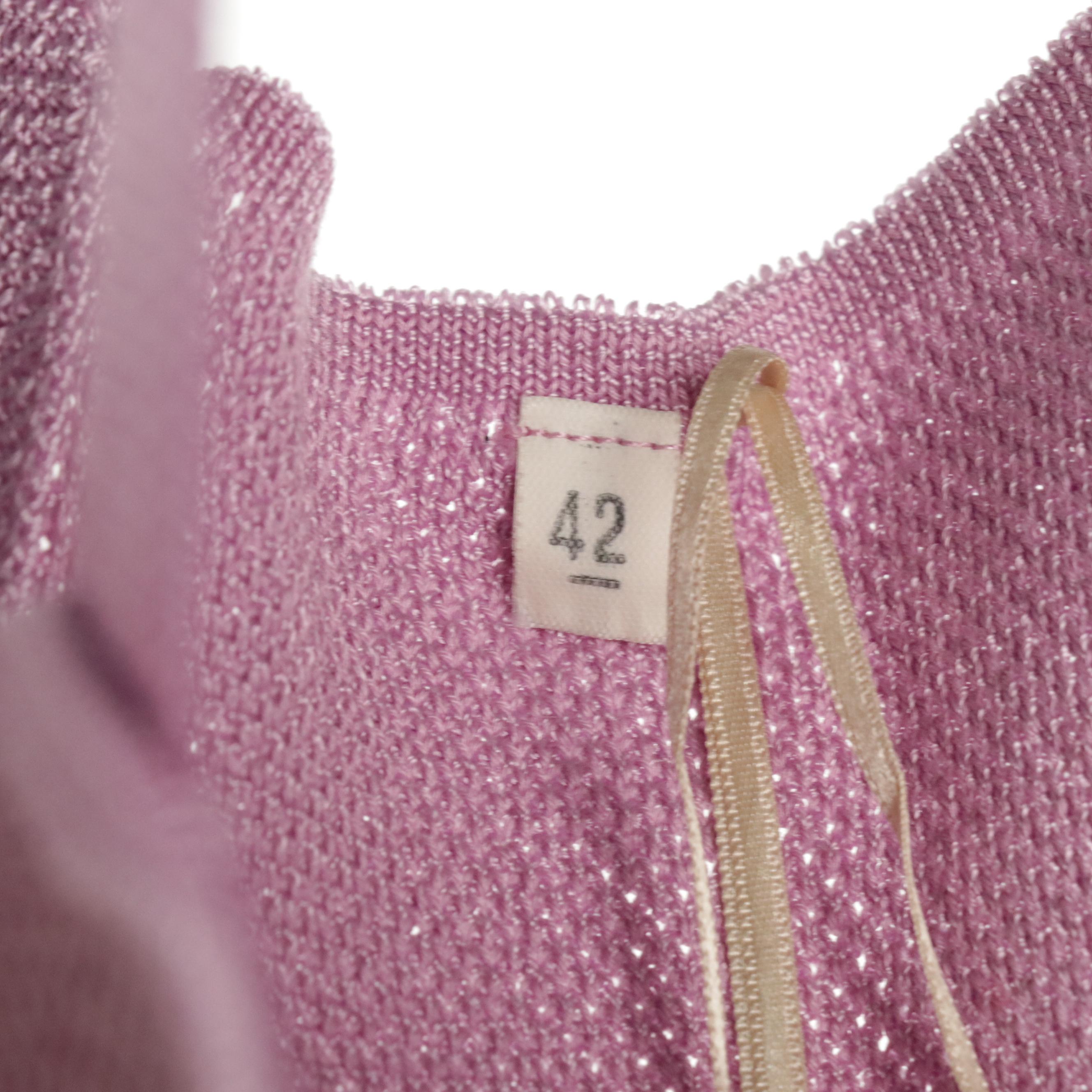 M Missoni Lilac Geometric Knit Viscose Dress