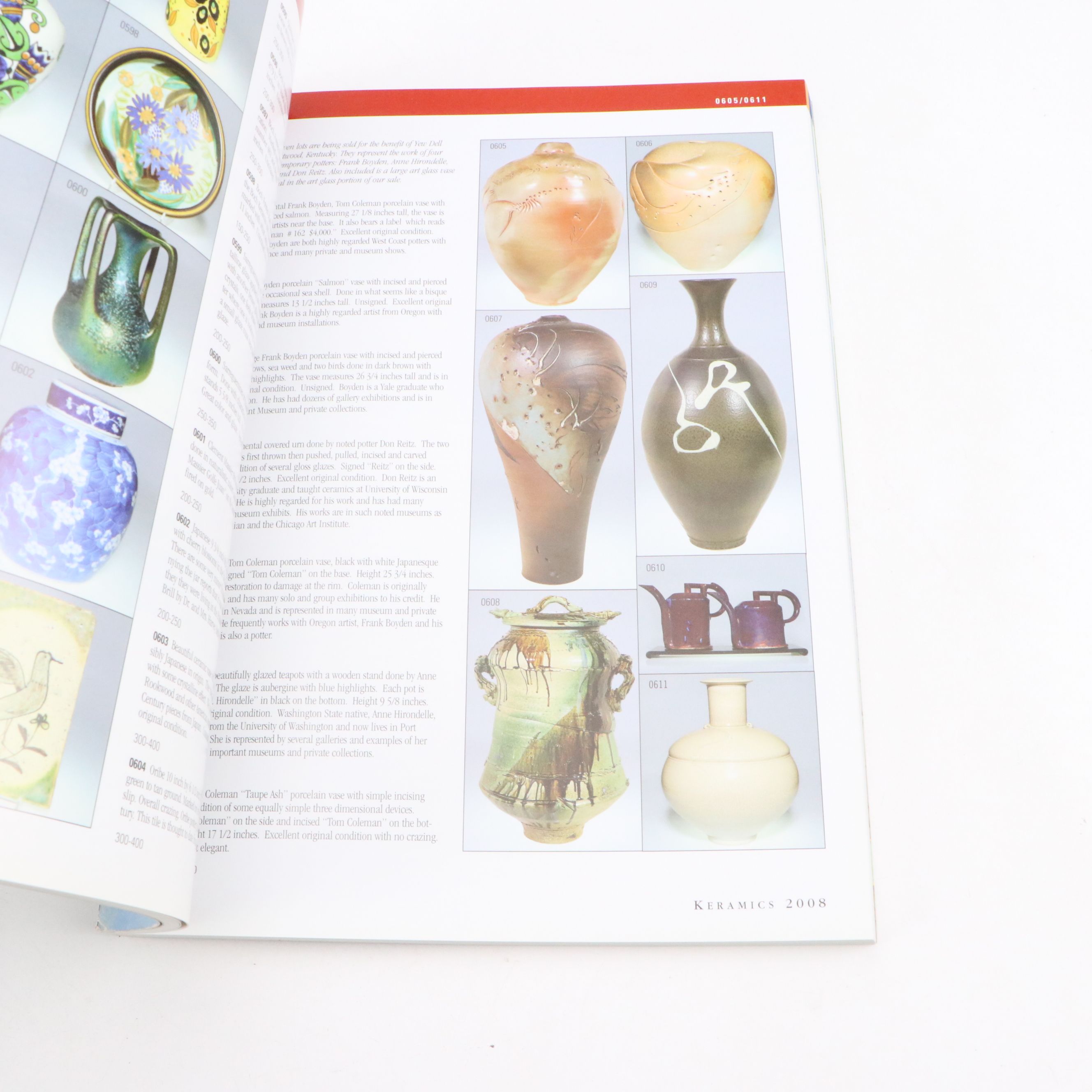 Rookwood Pottery, Art Glass and Painting Auction Catalogs, 21st Century