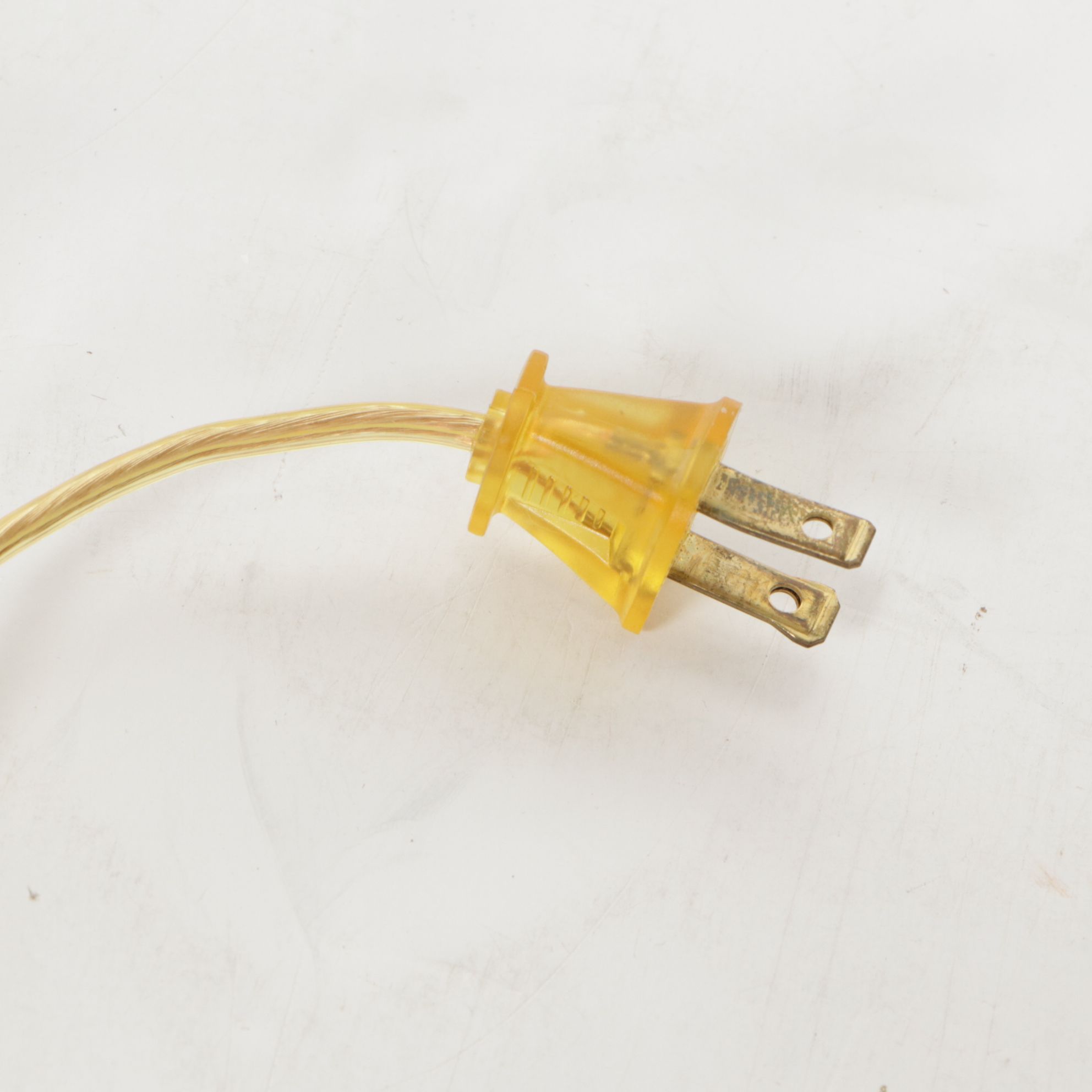 Brass Candlestick Table Lamp with Hand-Painted Floral Finial