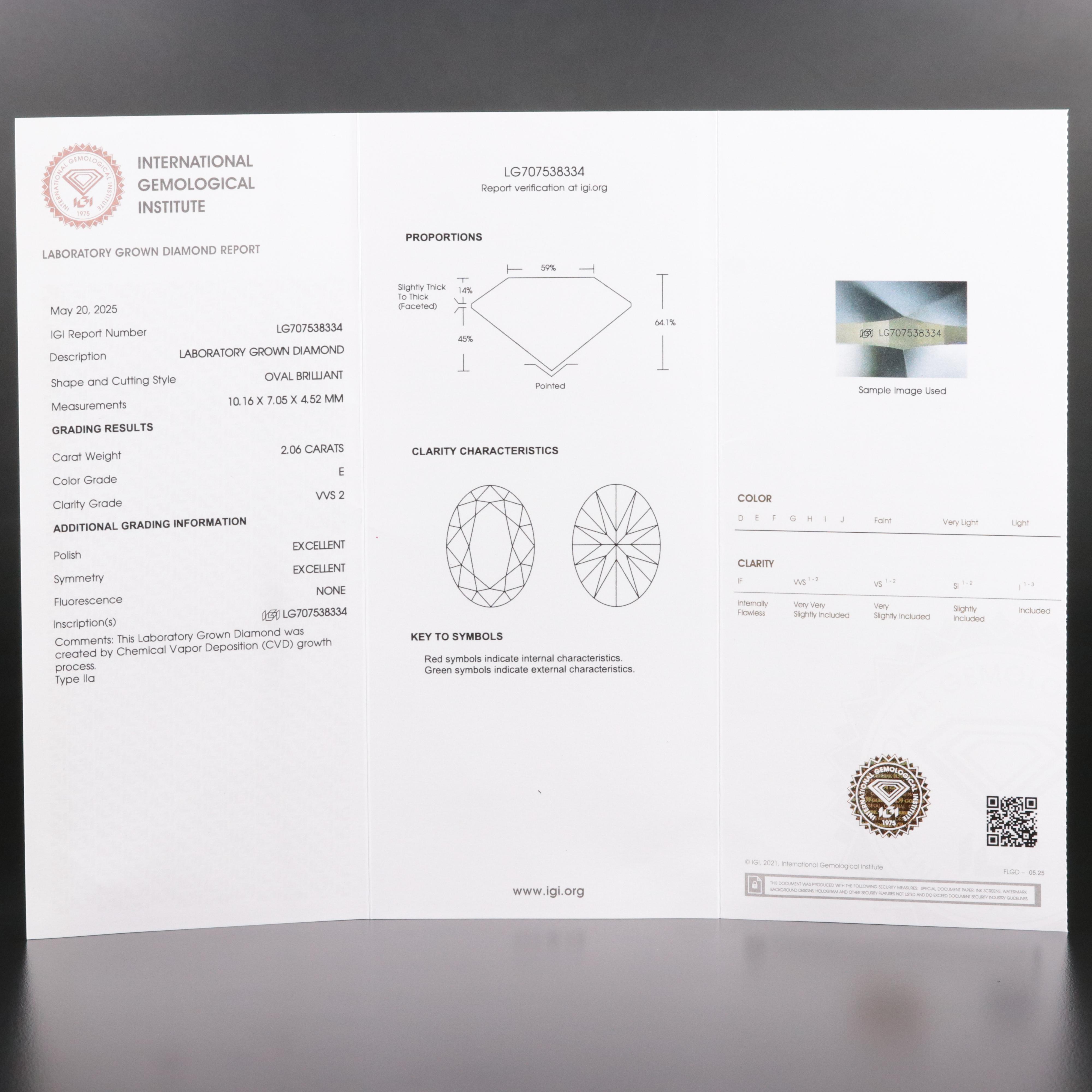 Platinum 4.14 CTW Lab Grown Diamond Stud Earrings with IGI Reports