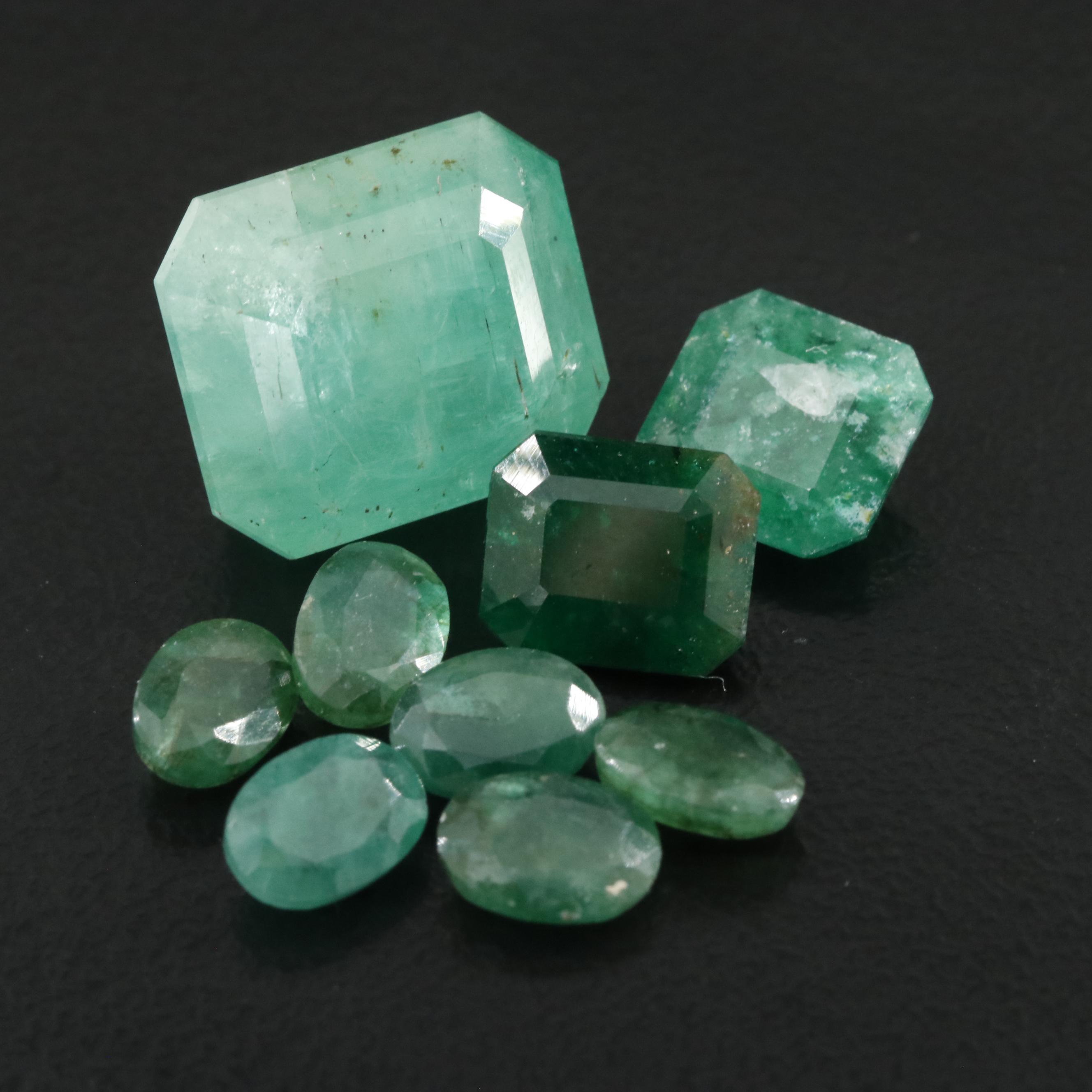Loose 22.80 CTW Assorted Emerald Lot