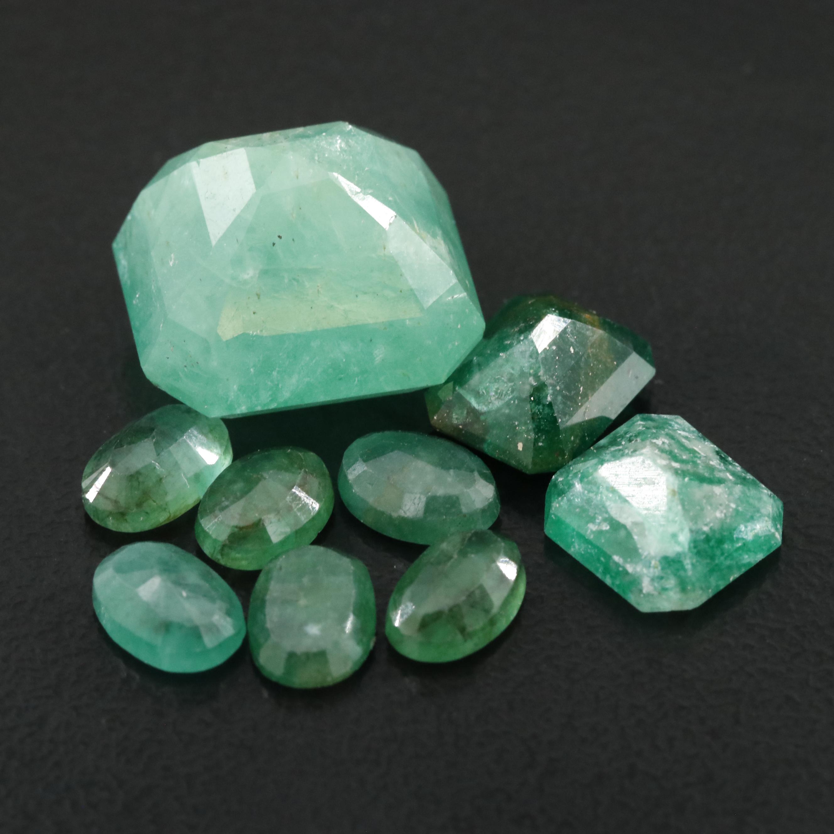 Loose 22.80 CTW Assorted Emerald Lot