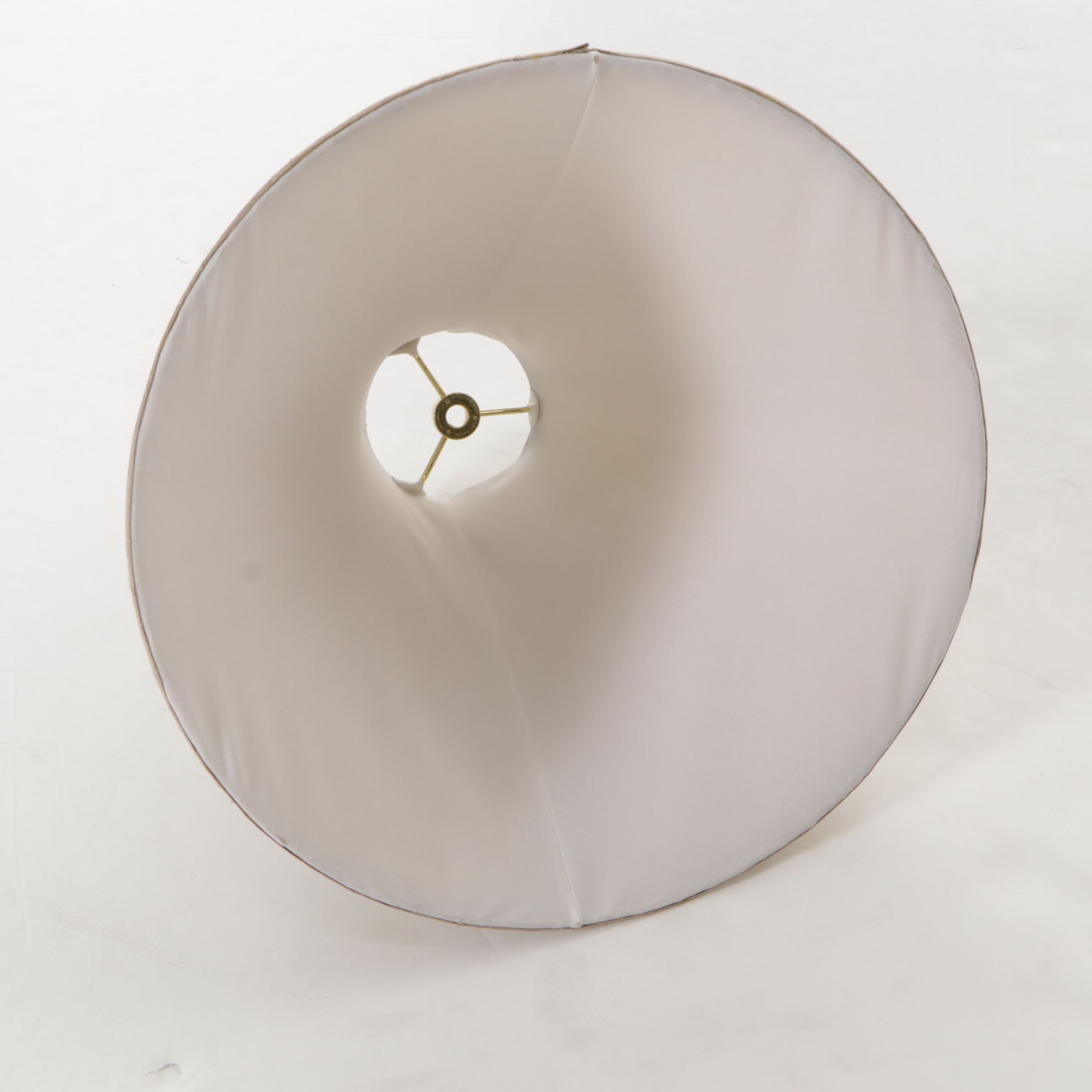 Brass Candlestick Table Lamp with Hand-Painted Floral Finial