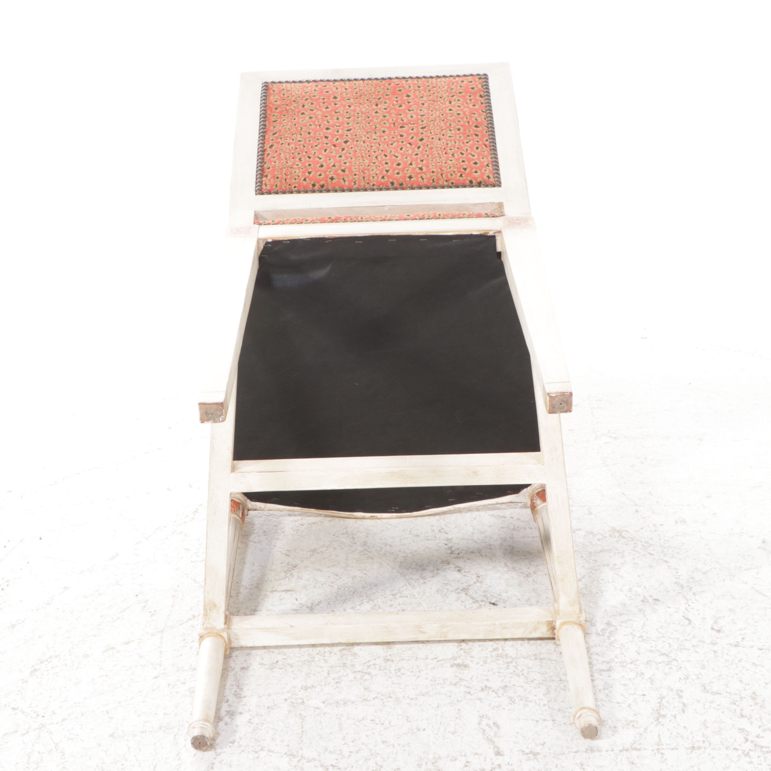 Set of Four Neoclassical Style Paint-Decorated Wood Barstools