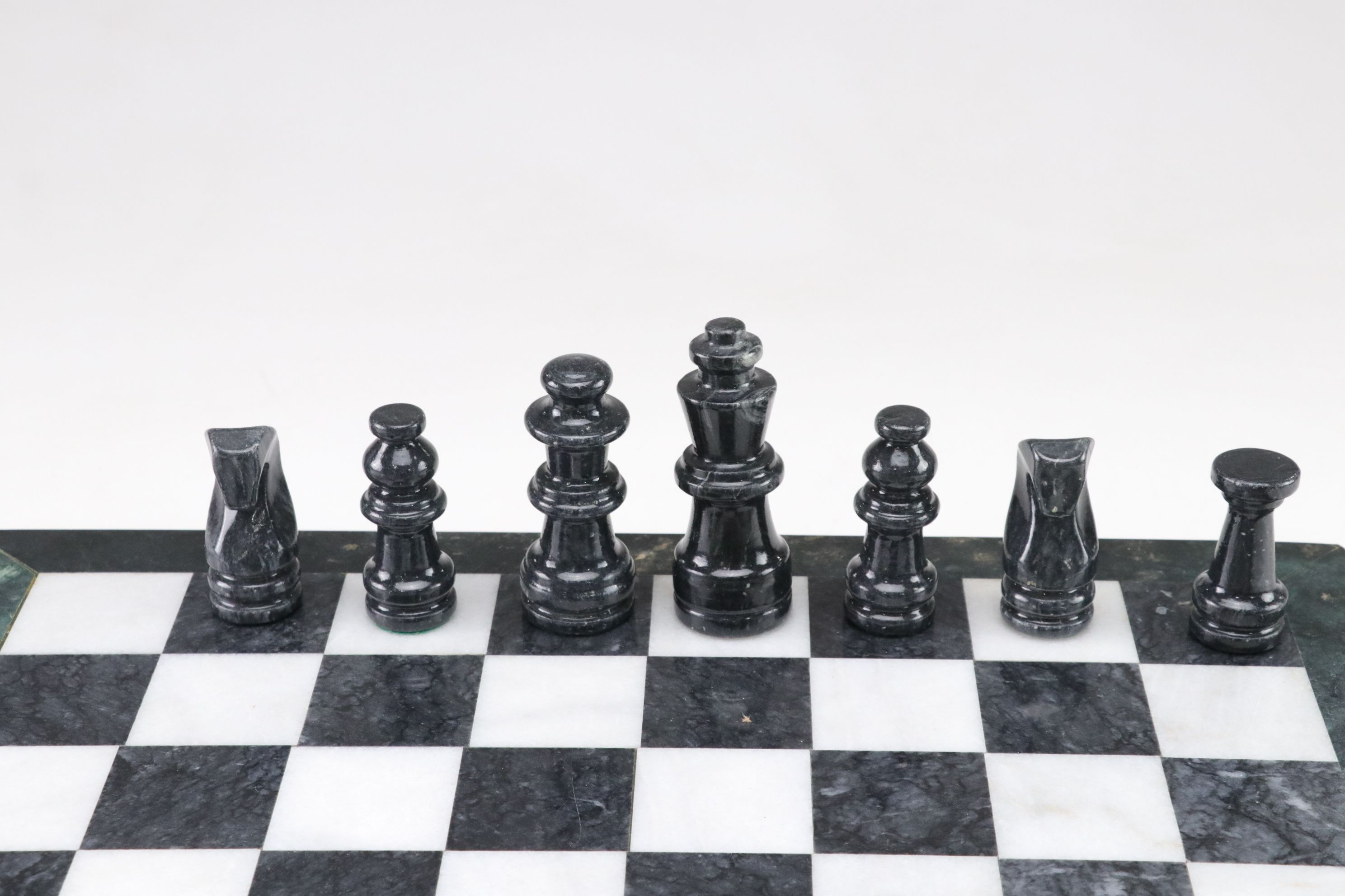 Marble Chess Set with Minimalist Style Pieces
