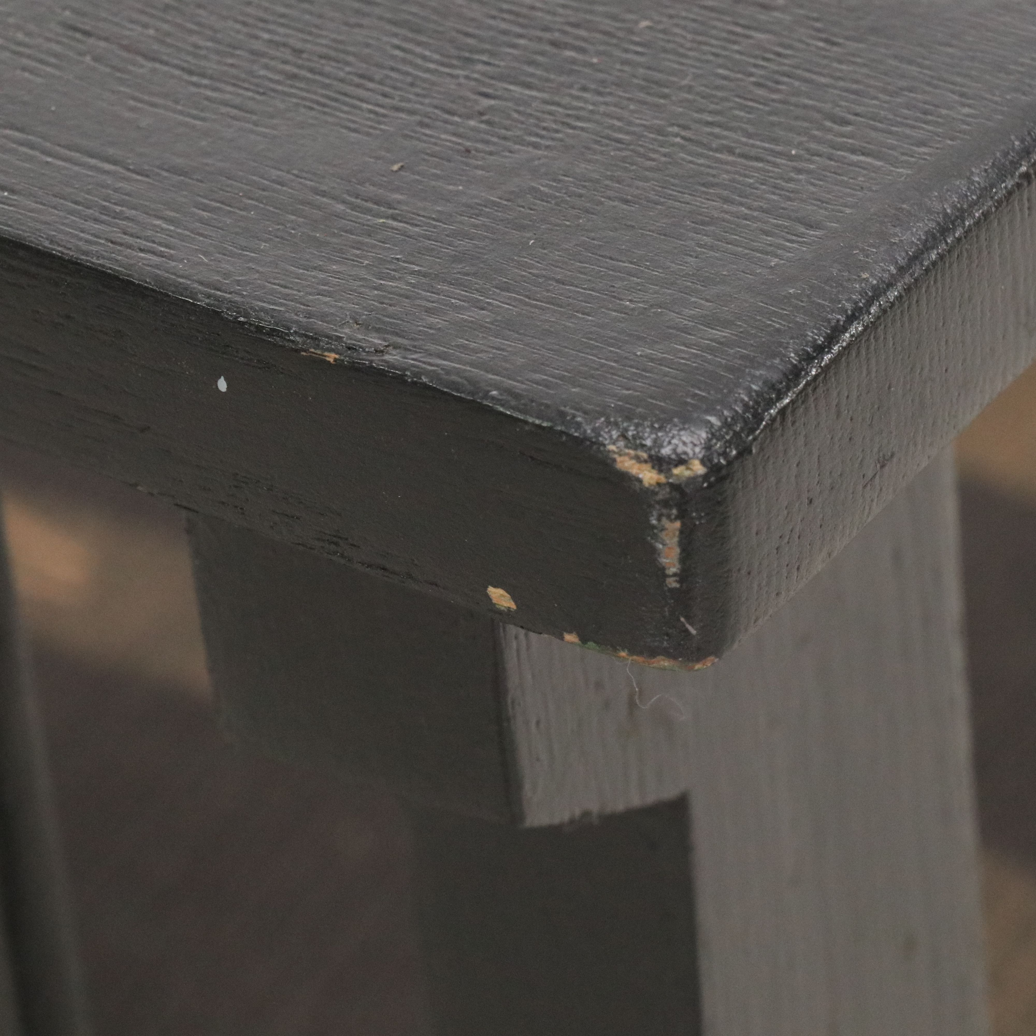 Pair of Mission Style Ebonized Wood Rocking Chairs, Late 20th Century