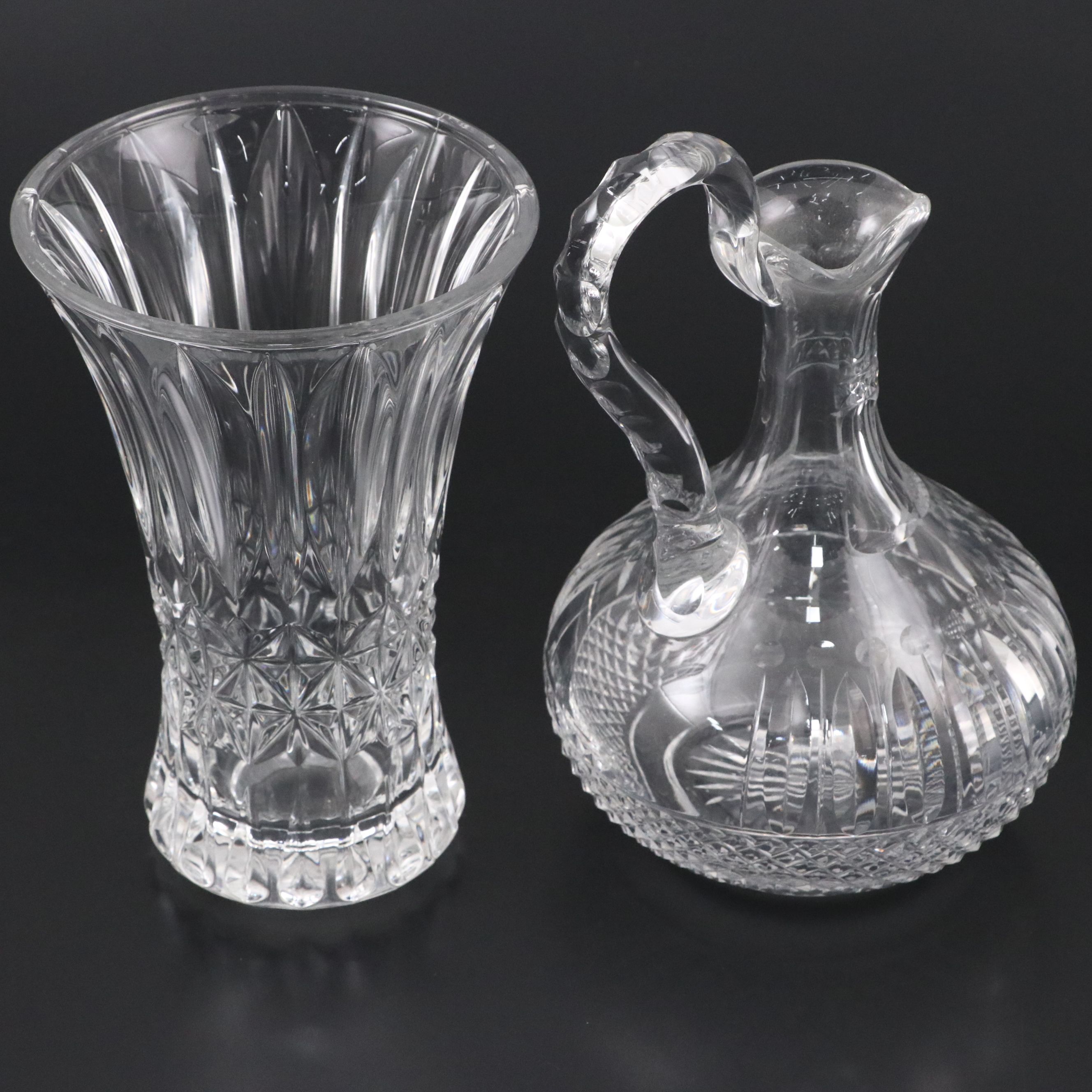 St. Louis Crystal Carafe with Other Crystal Vase