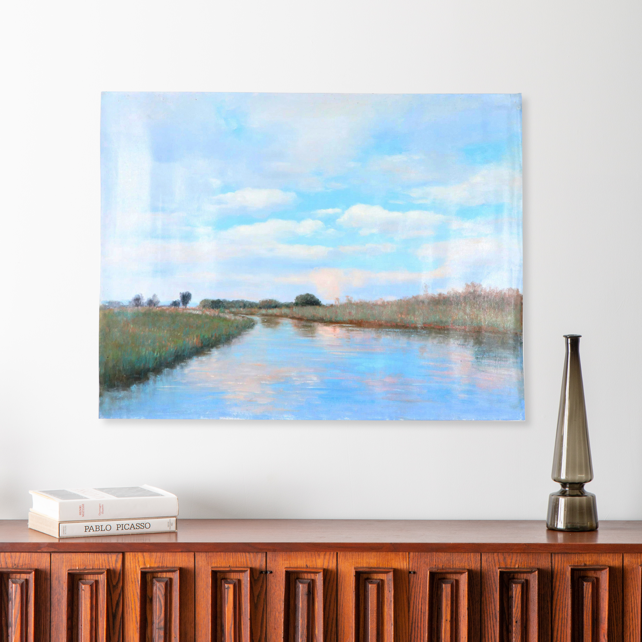 Marsh Landscape Oil Painting, 21st Century