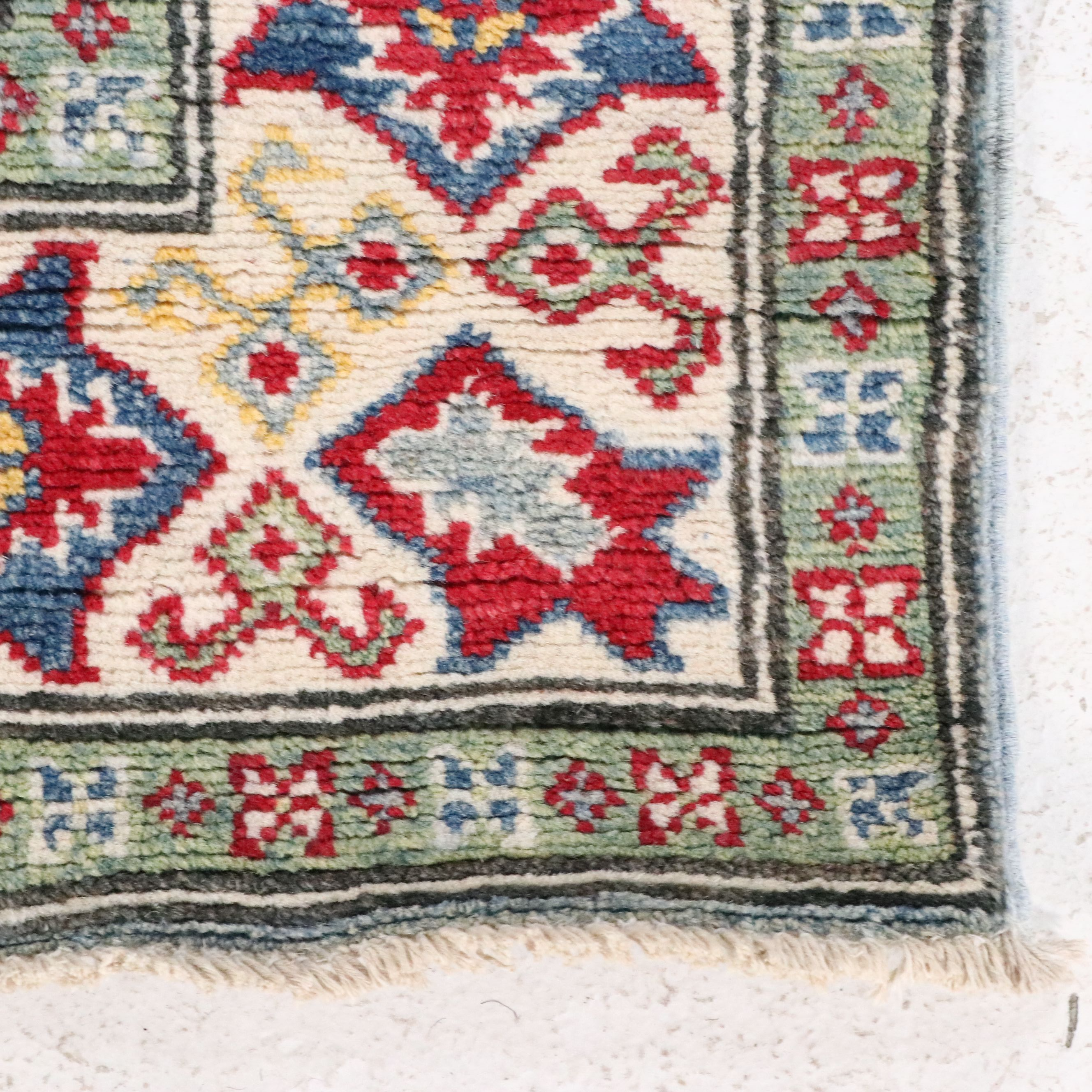 5' x 6'4 Hand-Knotted Pakistani Kazak Area Rug