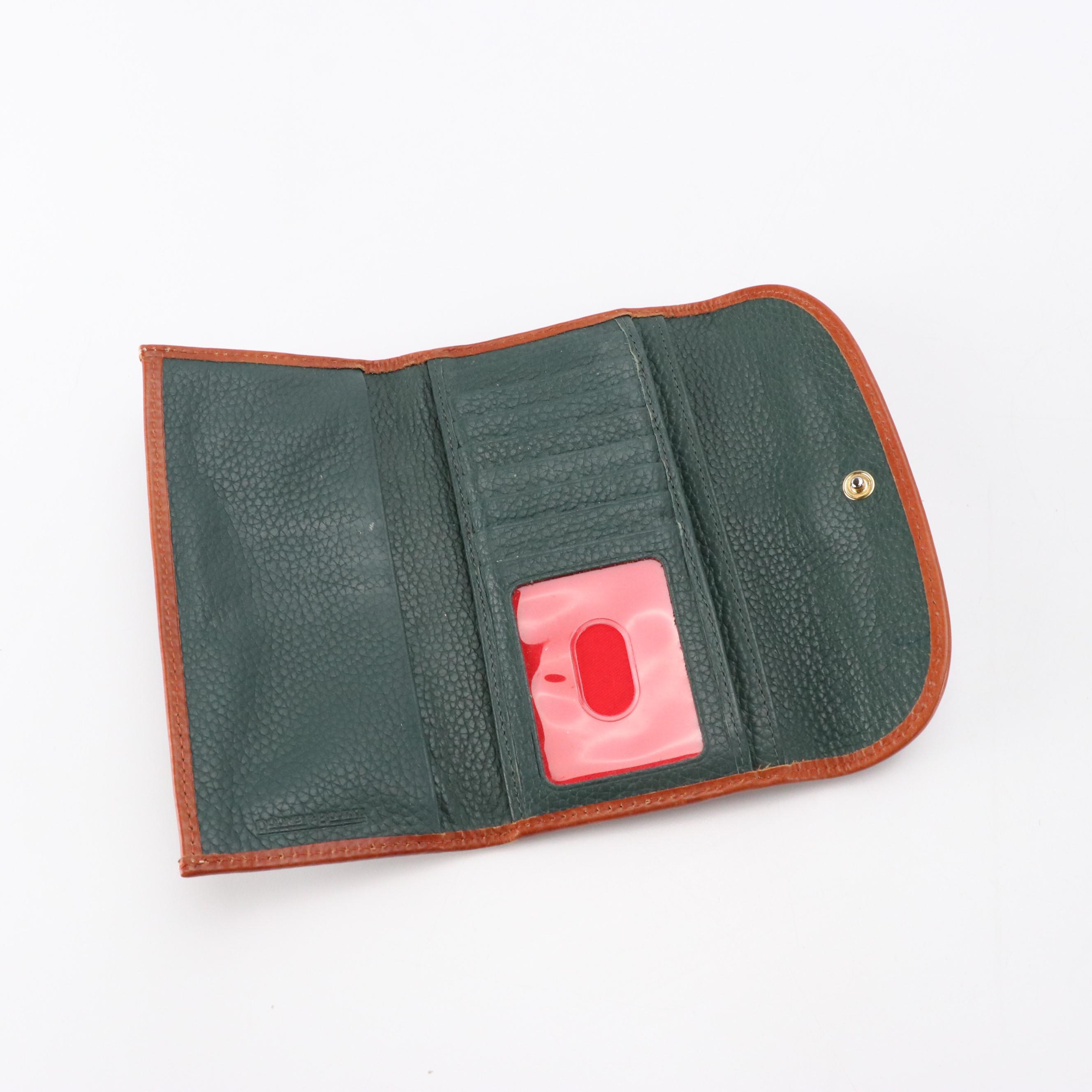 Dooney & Bourke IN041 Large Pocket Nylon Satchel and Grained Leather Wallet