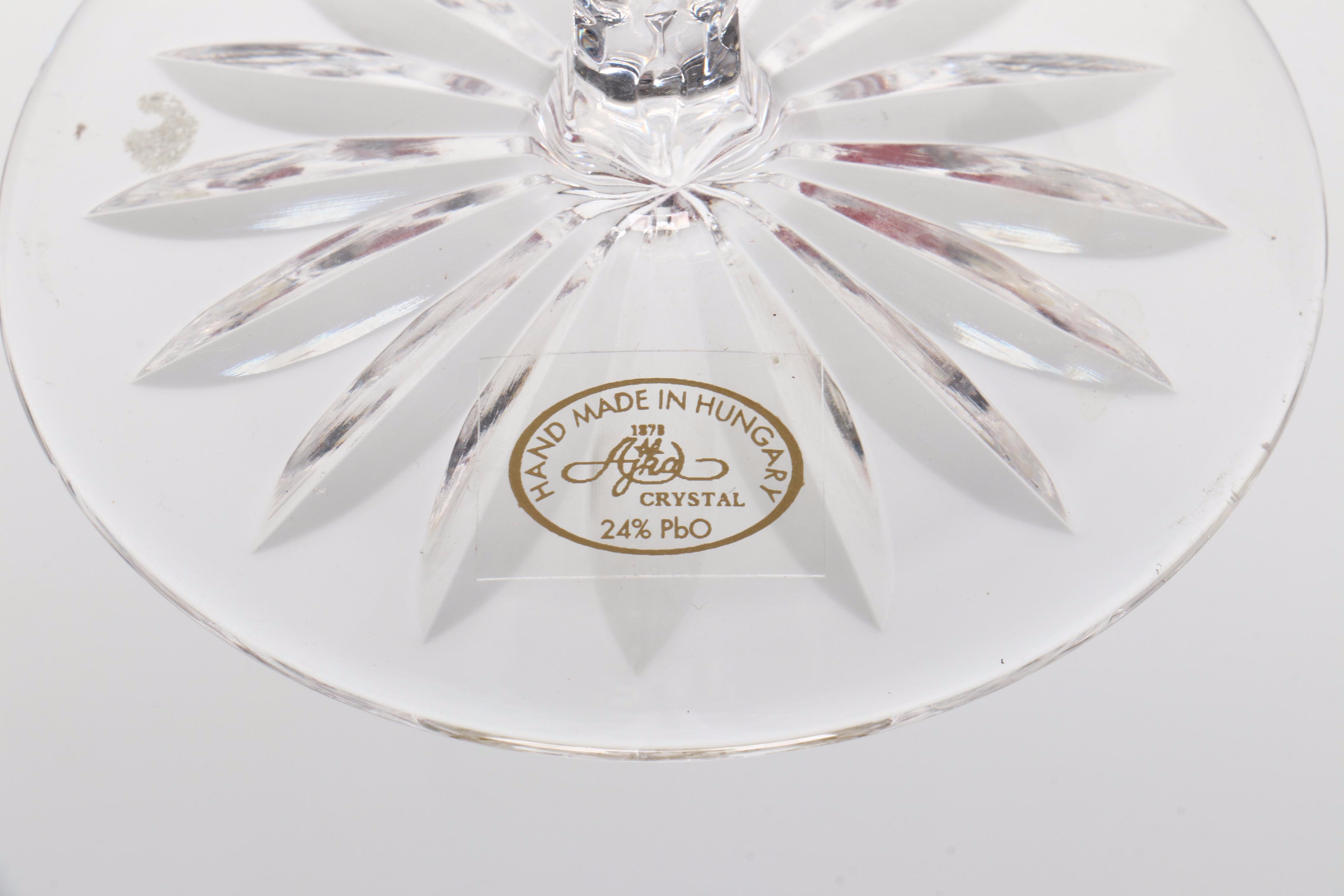 Ajka "Arabella" Ruby Crystal Martini Glasses