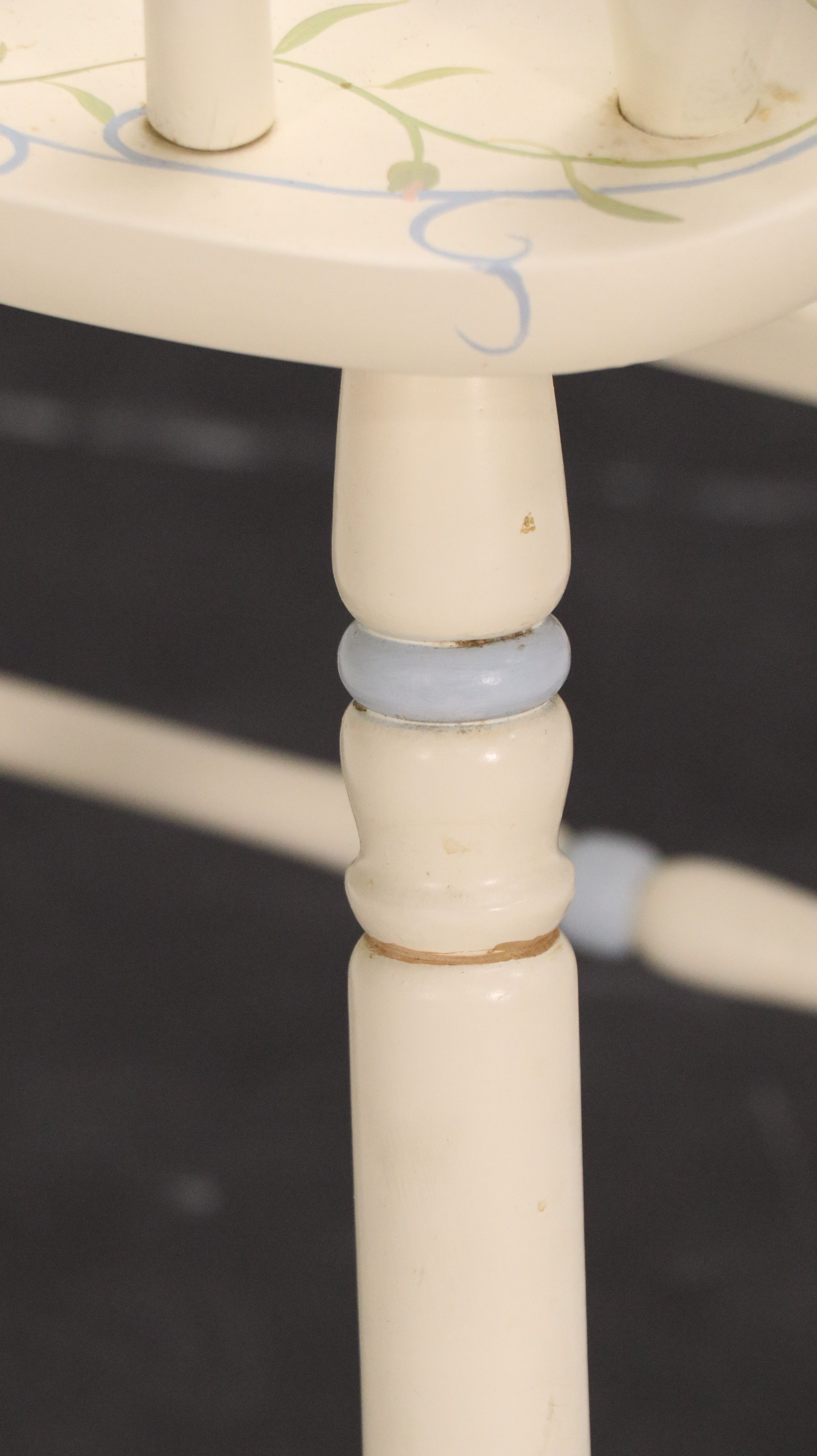 Beatrix Potter Style Paint-Decorated Wood Highchair