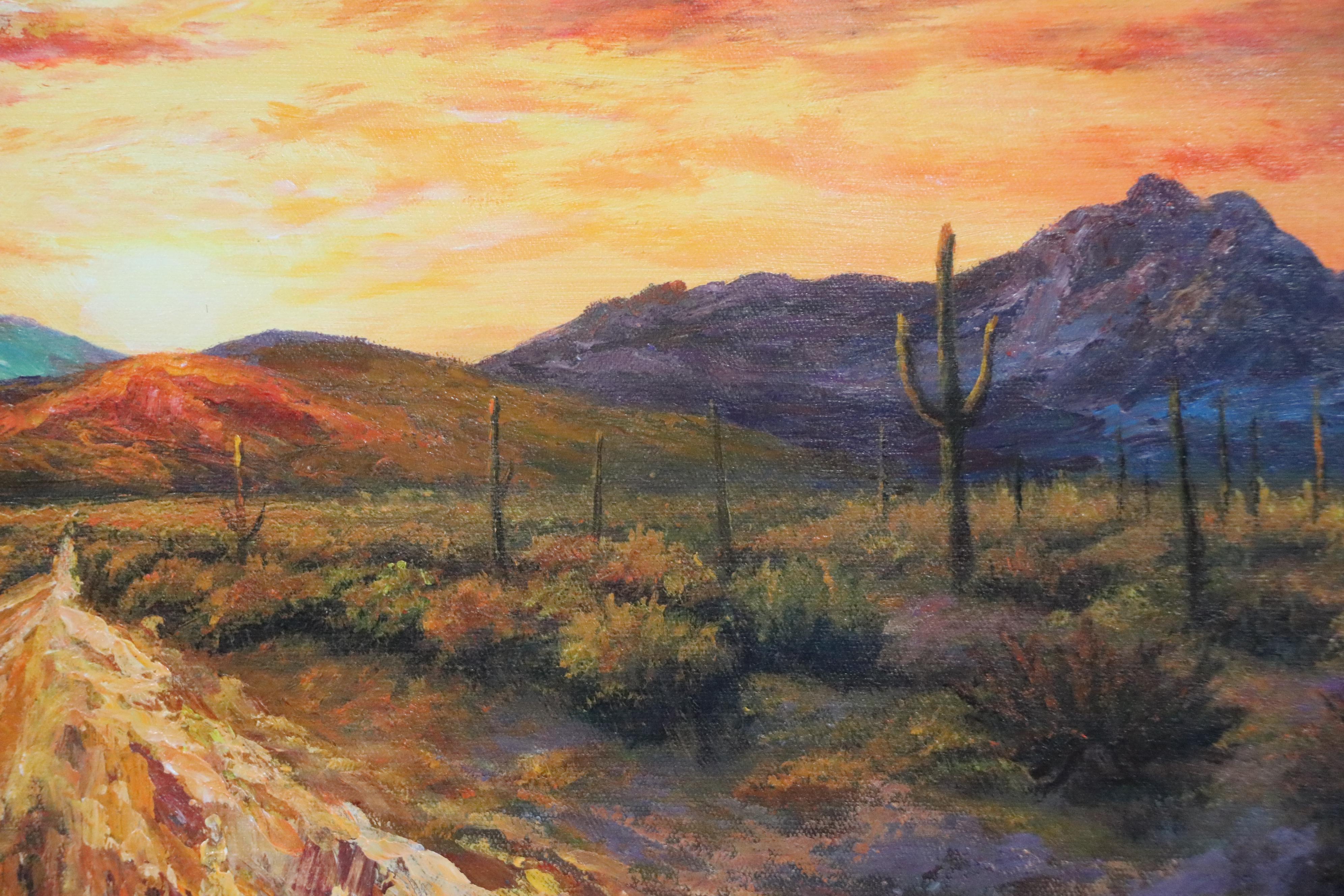 Oil Painting of Desert Landscape