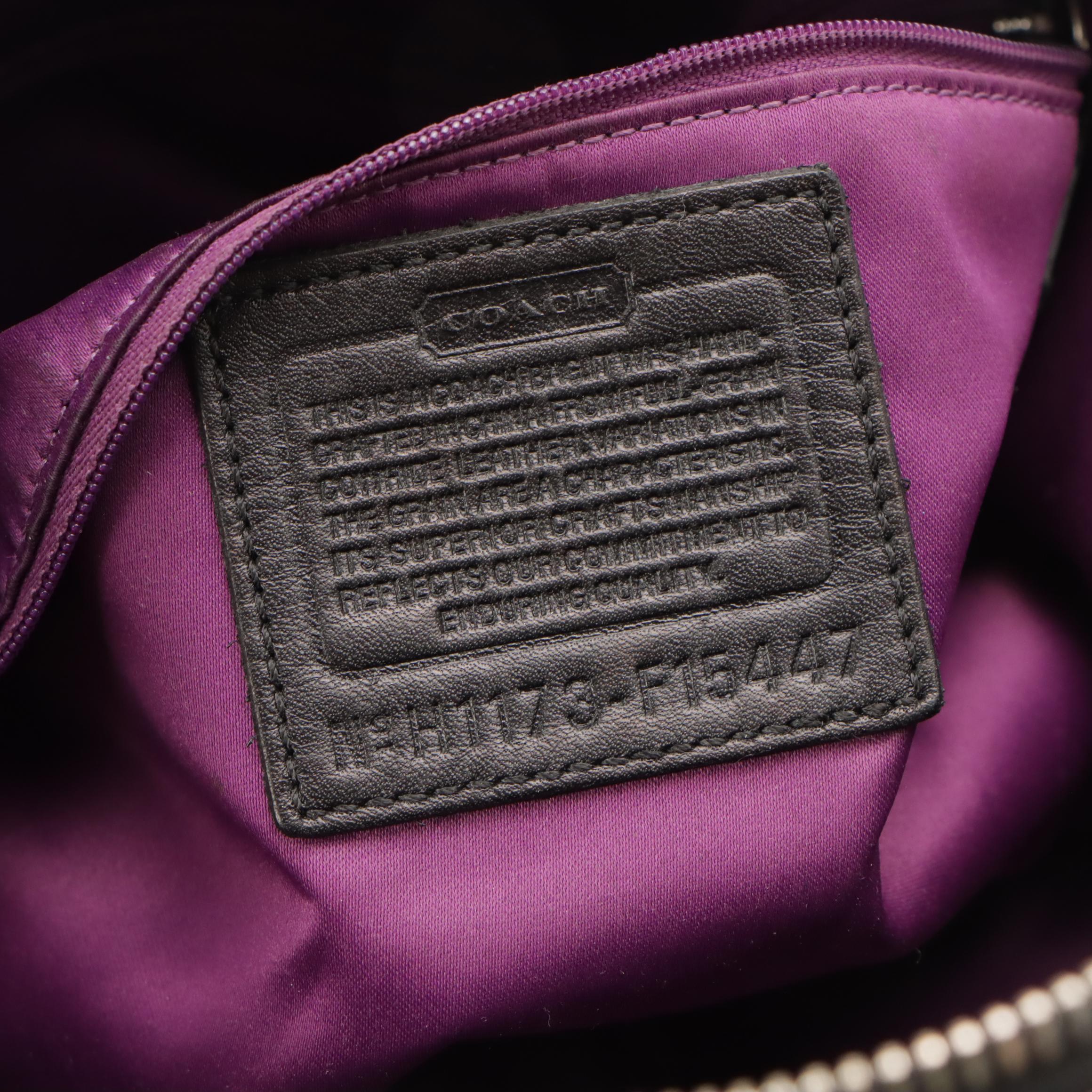 Coach Ashley Satchel and B. Makowsky Studded Pocket Crossbody in Black Leather