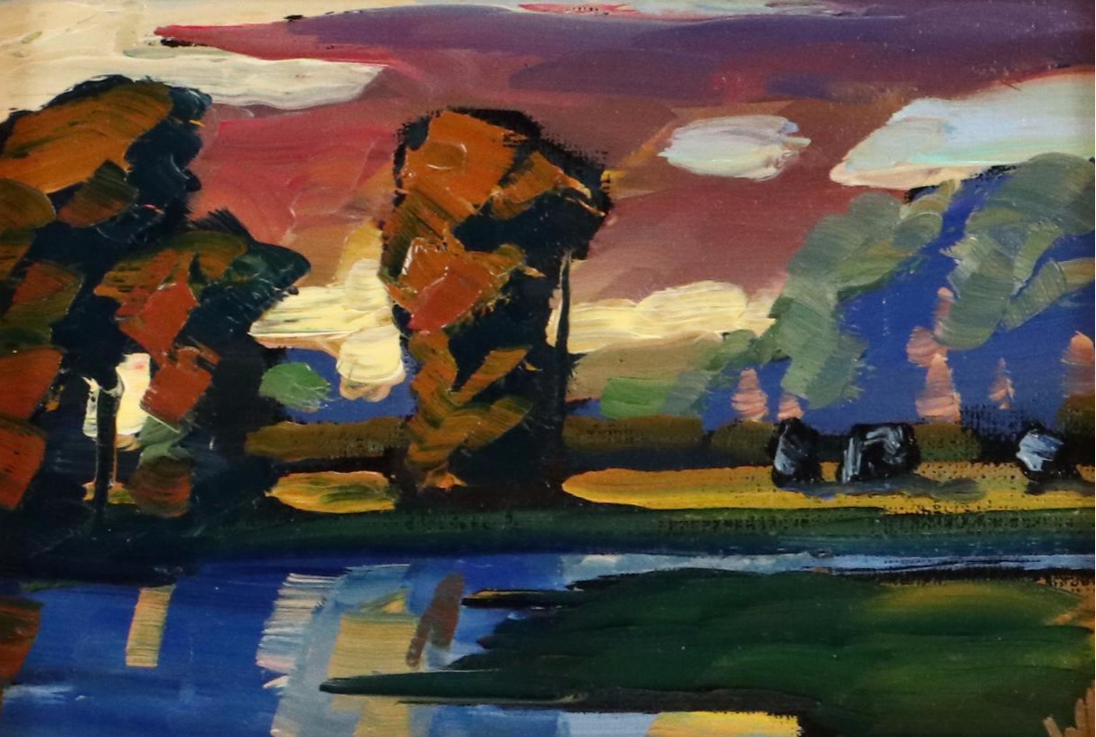 William Hawkins Sunset Landscape Oil Painting, 21st Century