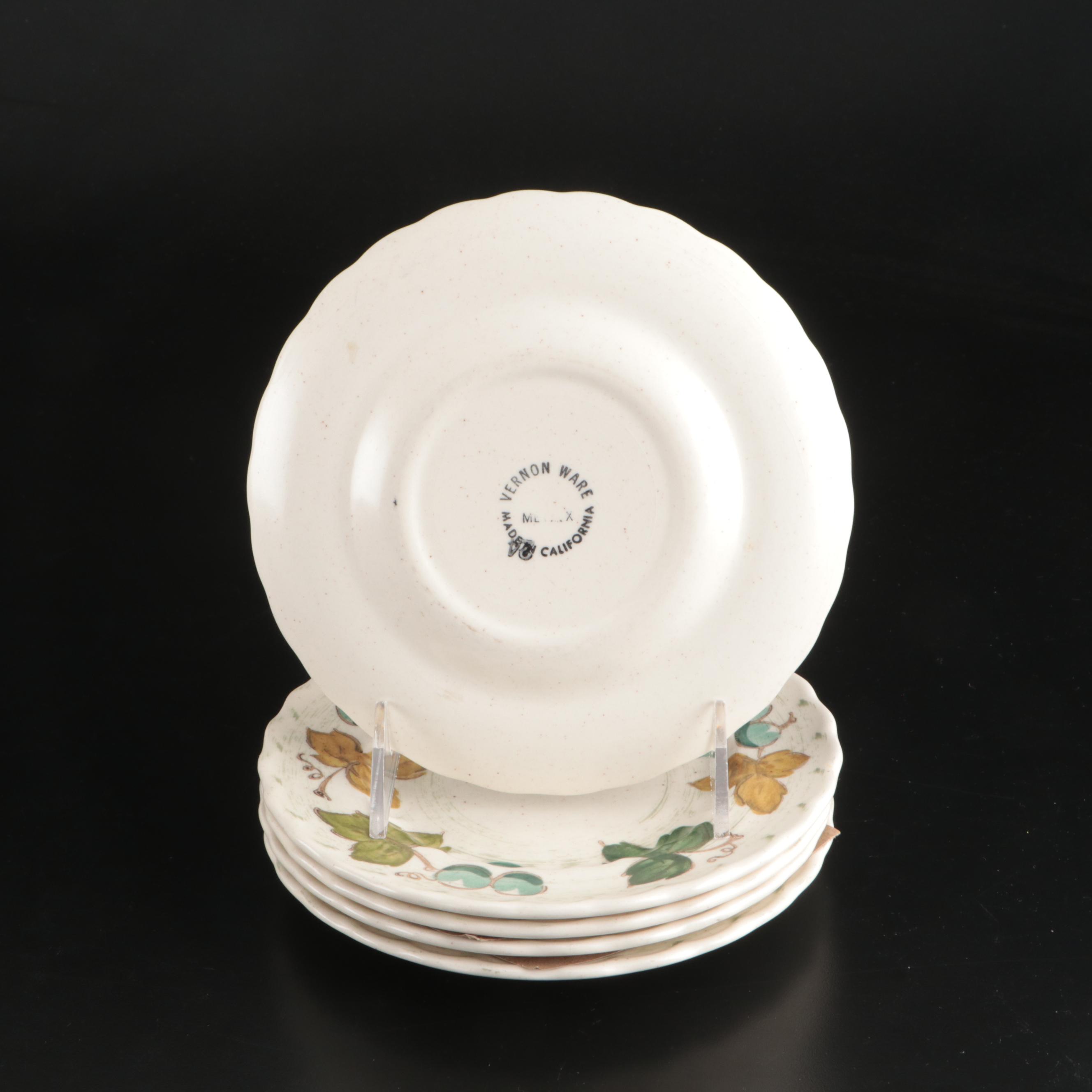 Vernon Ware by Metlox "Vineyard" Ceramic Dinnerware, 1960–1980