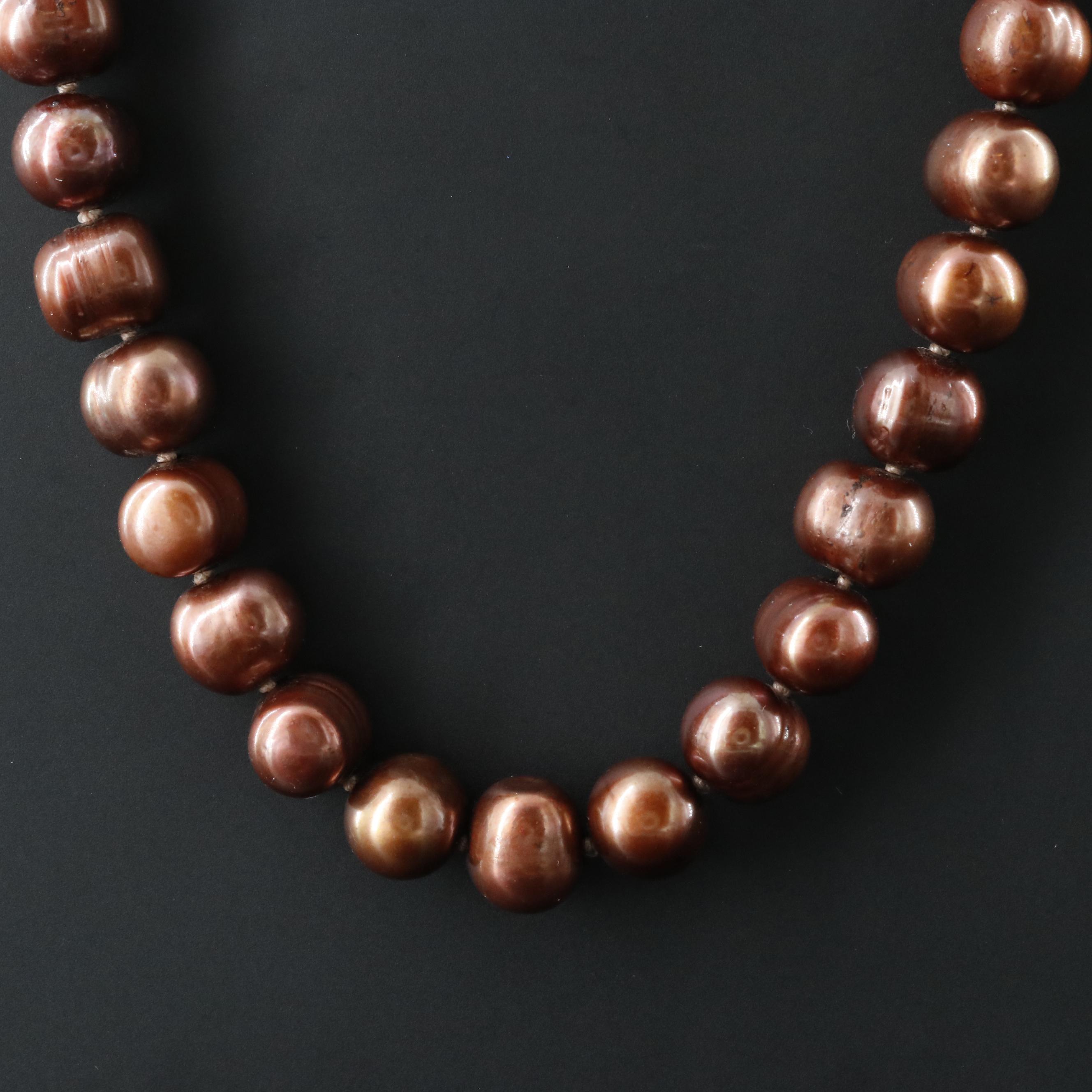 8.00 × 9.50 MM Pearl Necklace with 14K Clasp