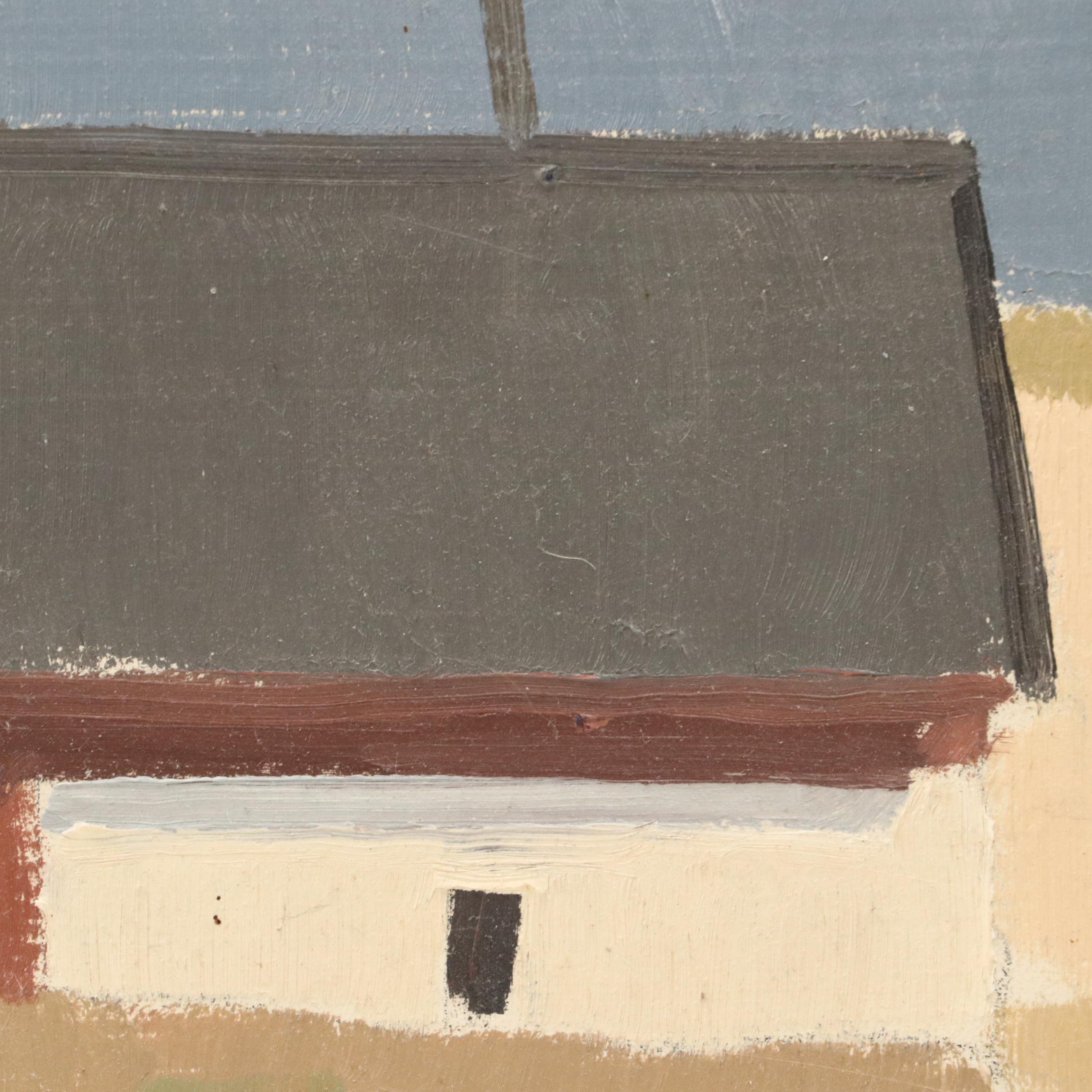 Coastal Landscape Oil Painting, Late 20th Century