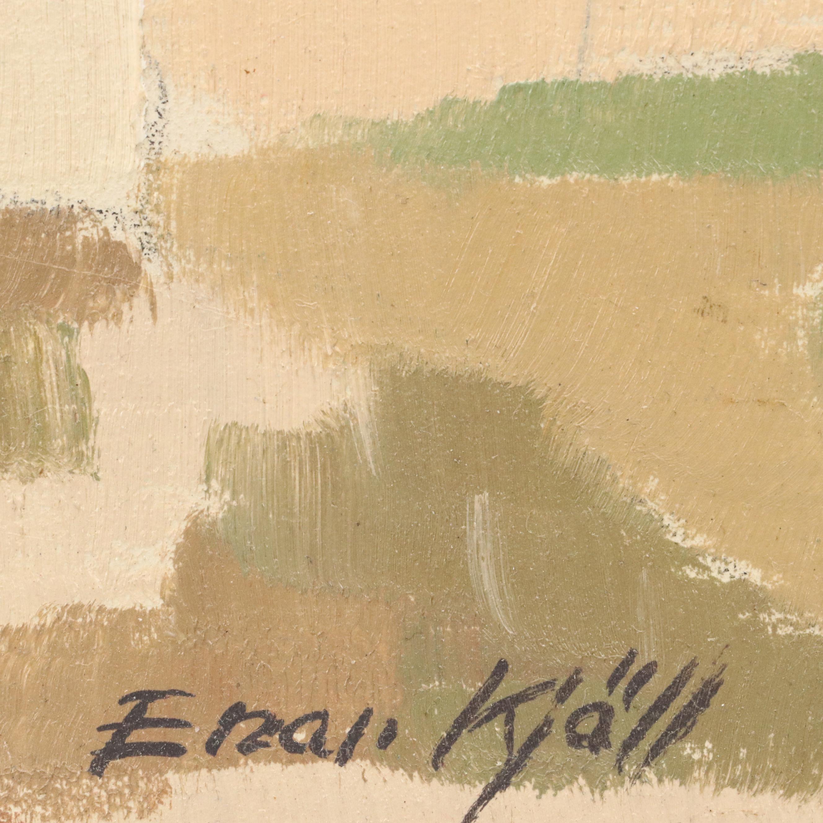 Coastal Landscape Oil Painting, Late 20th Century