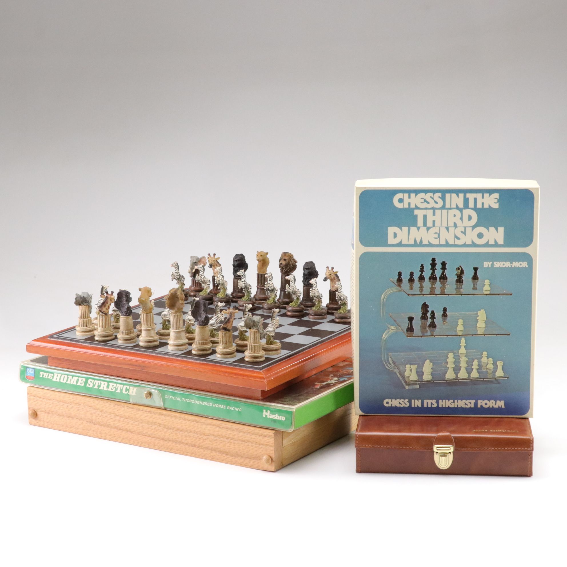 African Animal & Tri-Dimensional Chess Sets with Other Board Games