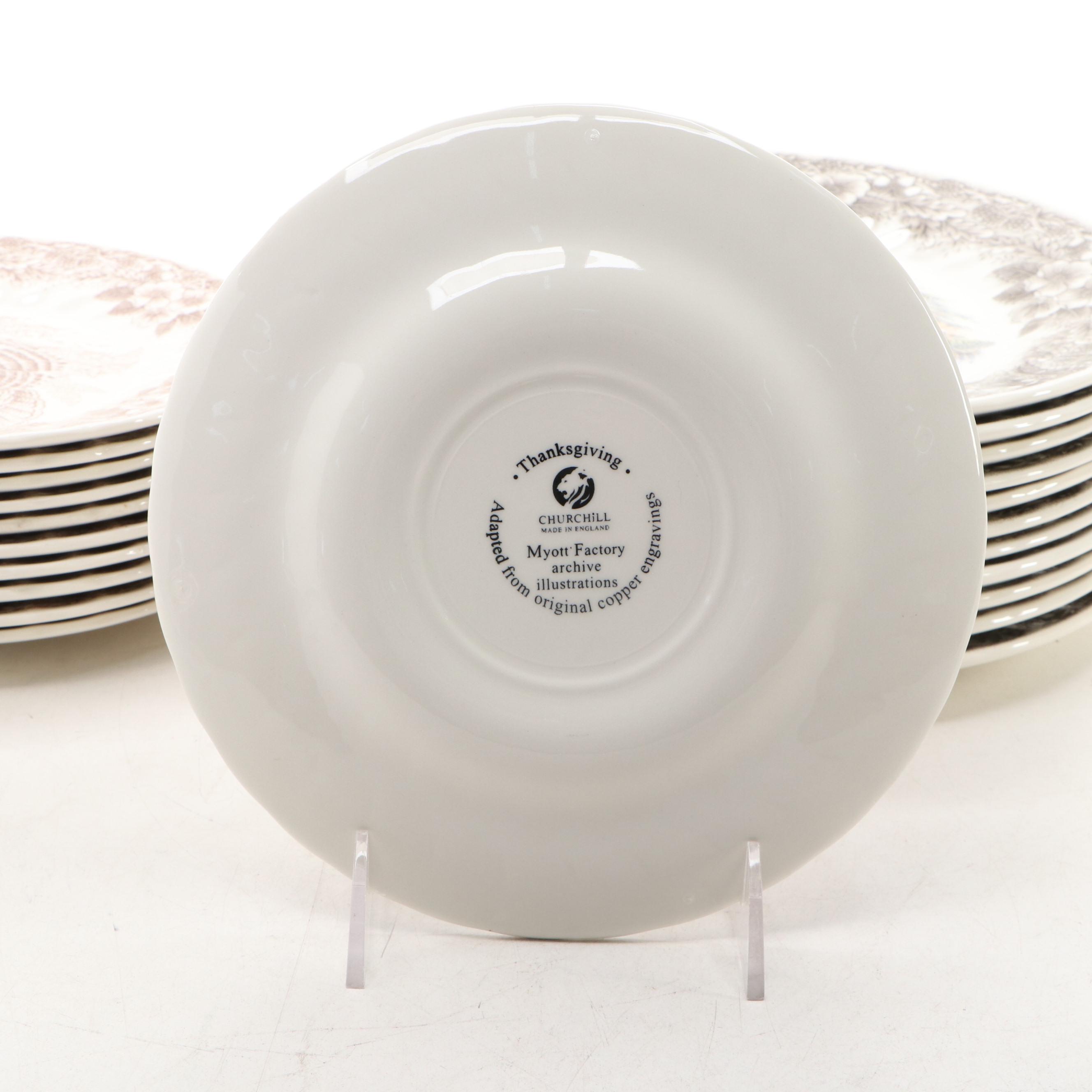 Churchill "Thanksgiving" and "Wildlife" Ceramic Transferware