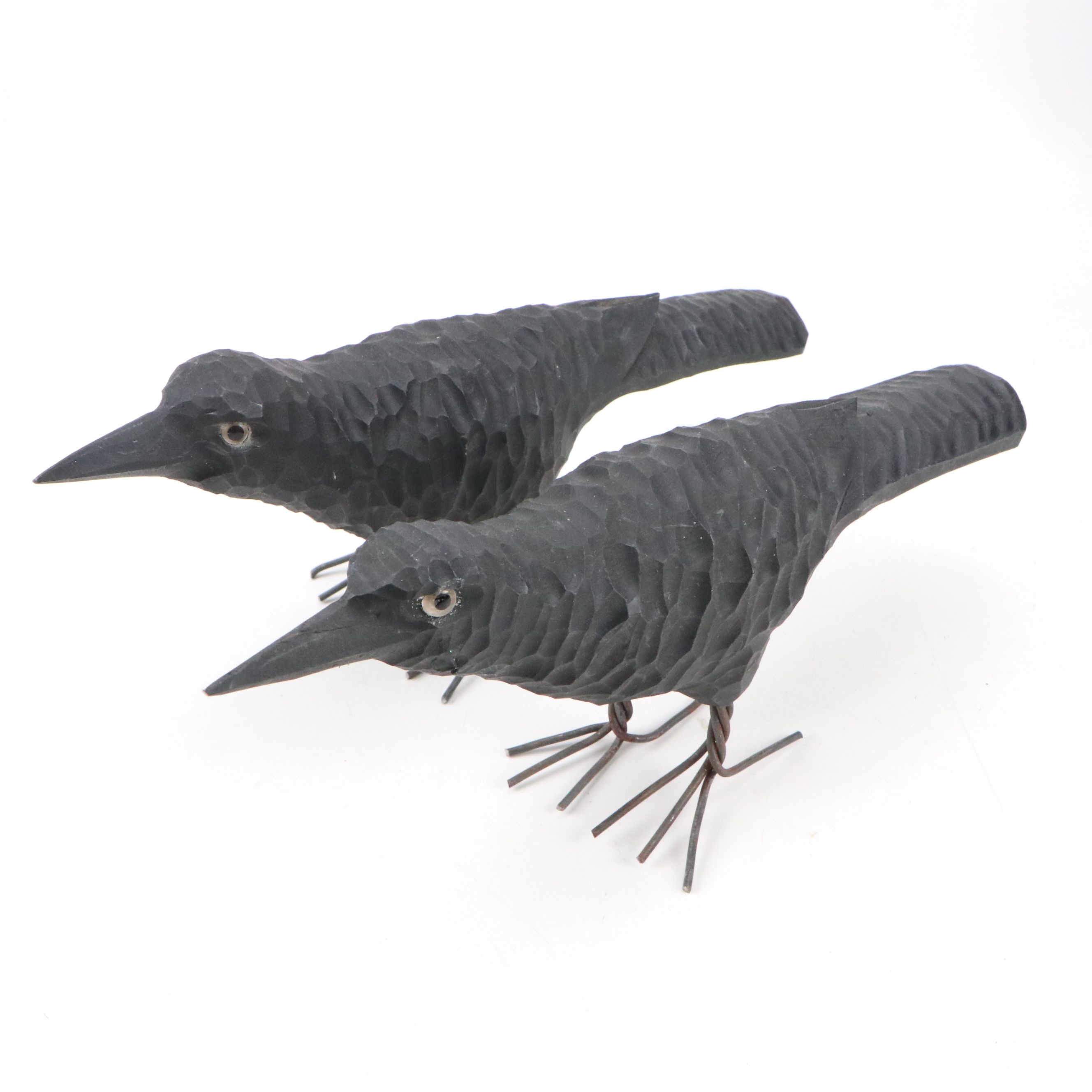 Filigree Wire Raven Cake Stand and Glass Pumpkin with More Halloween Décor