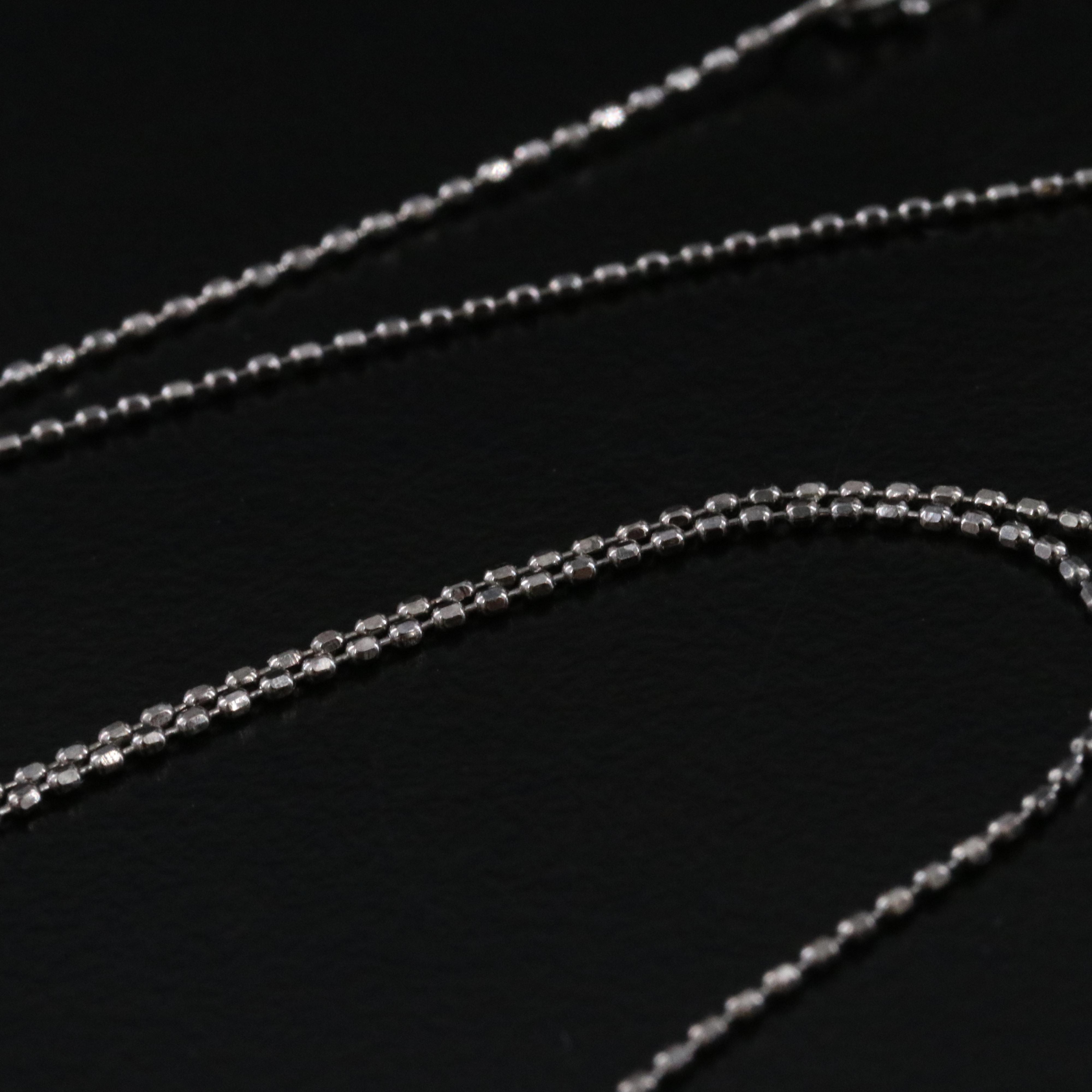 14K 2.33 CTW Fancy Black Diamond Crescent Moon and Star Pendant Necklace