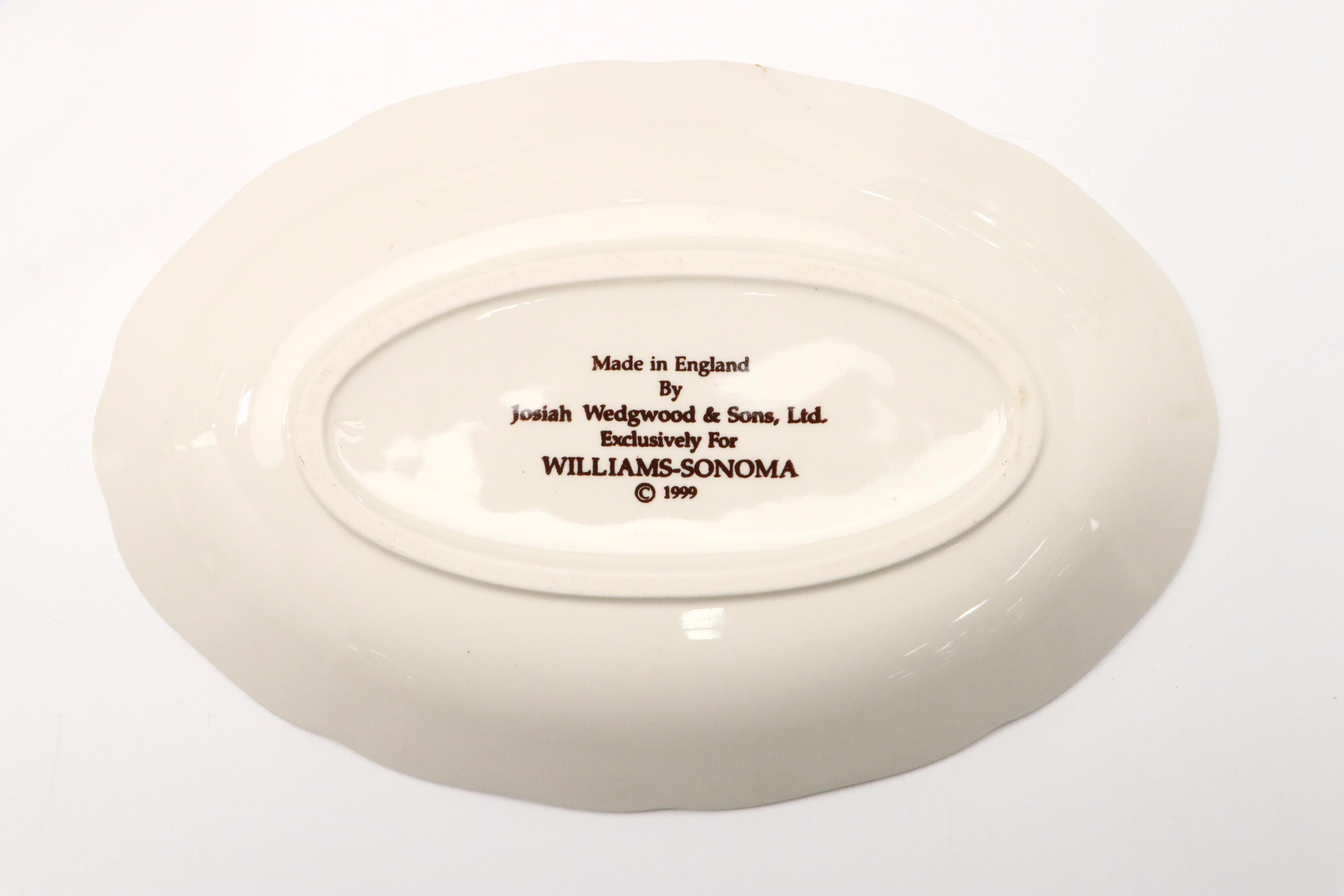 William-Sonoma Brown Transferware Pitcher, Bowls and Gravy Boat with Tureen