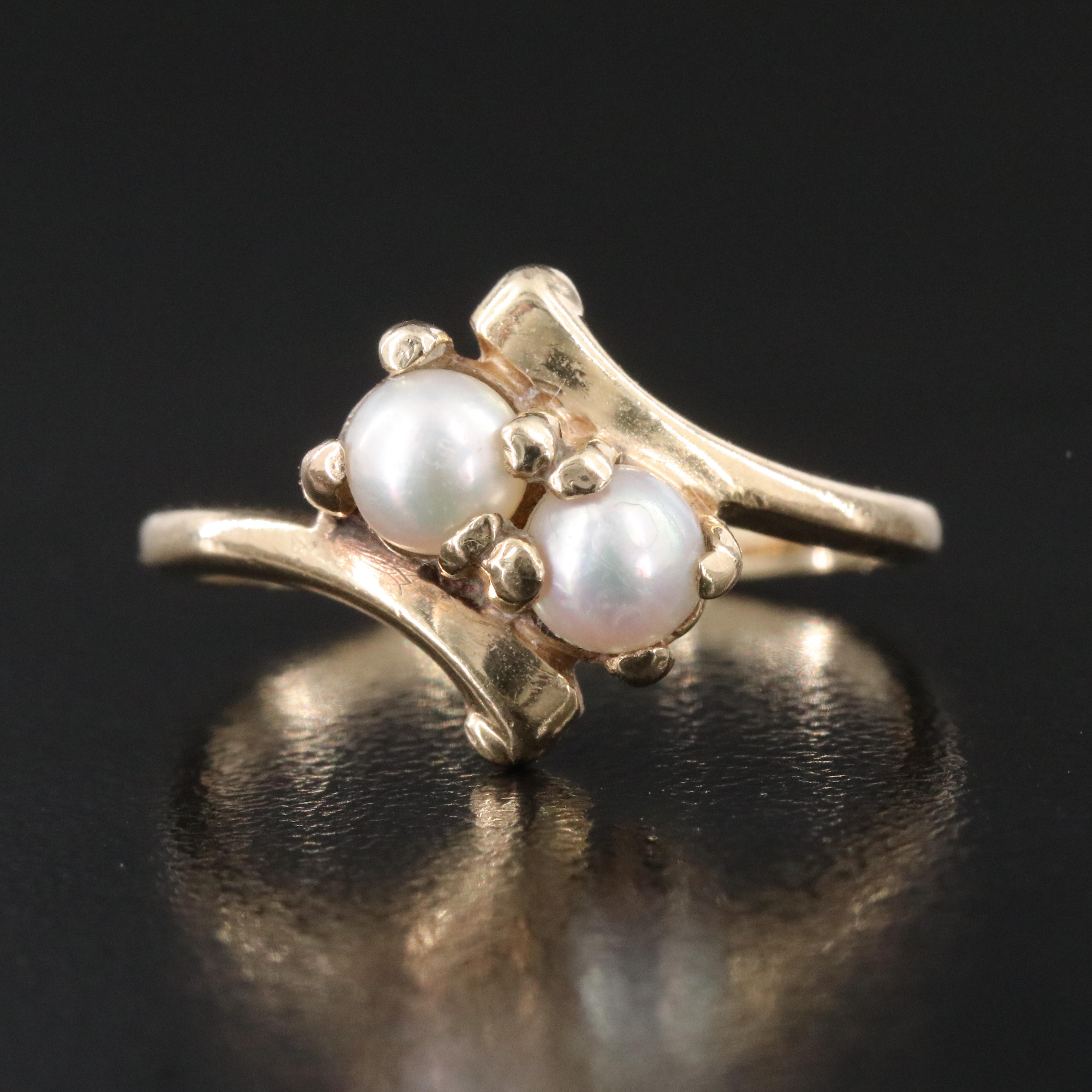 10K Pearl Ring