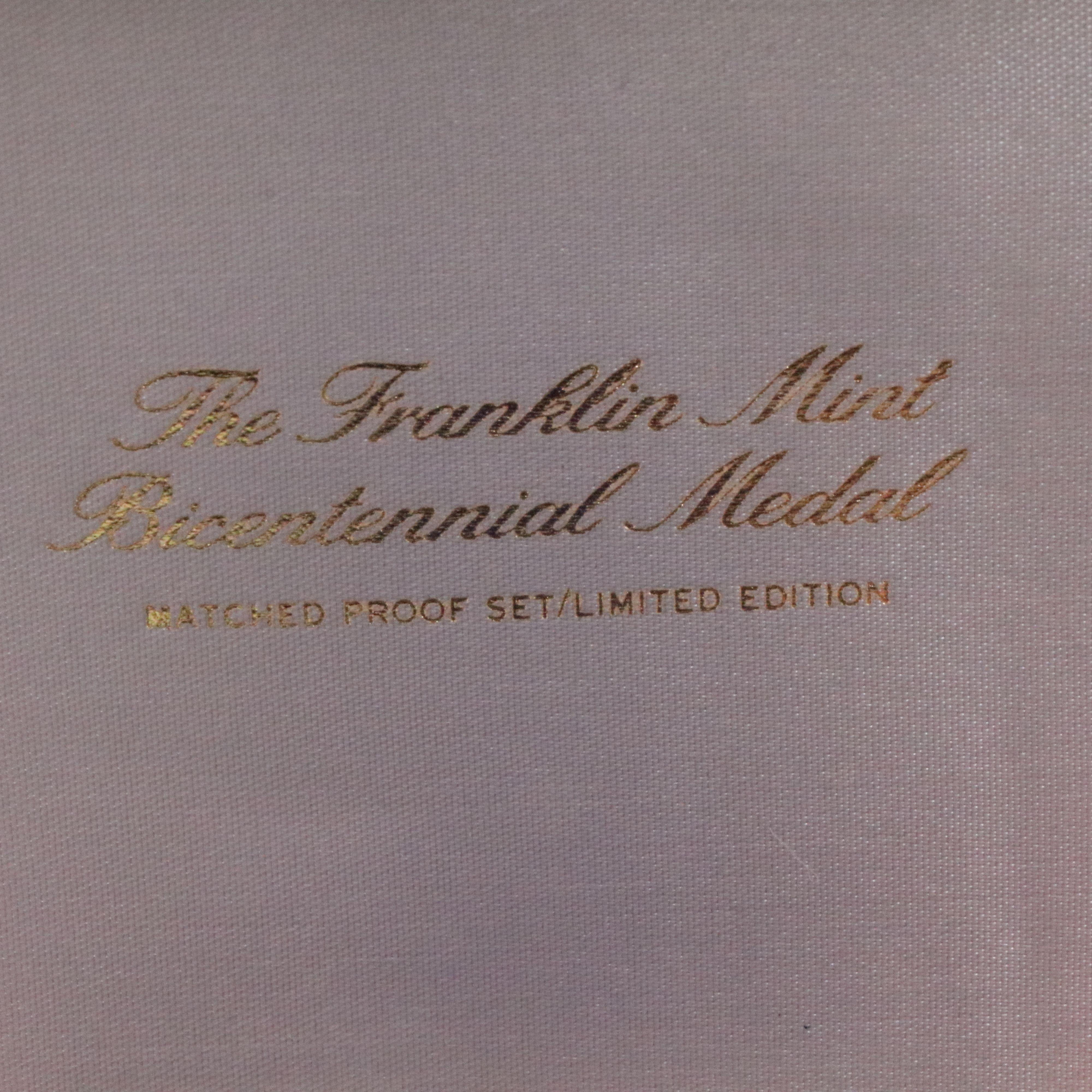 Set of 1975 Franklin Mint Silver and Bronze Bicentennial Medals