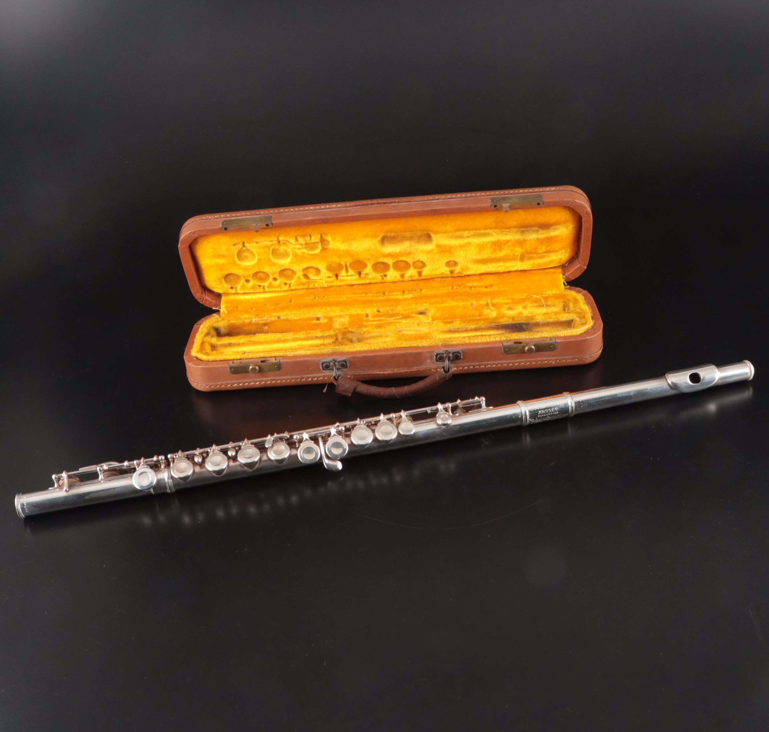 Vintage Artley Sterling Silver Flute with Case