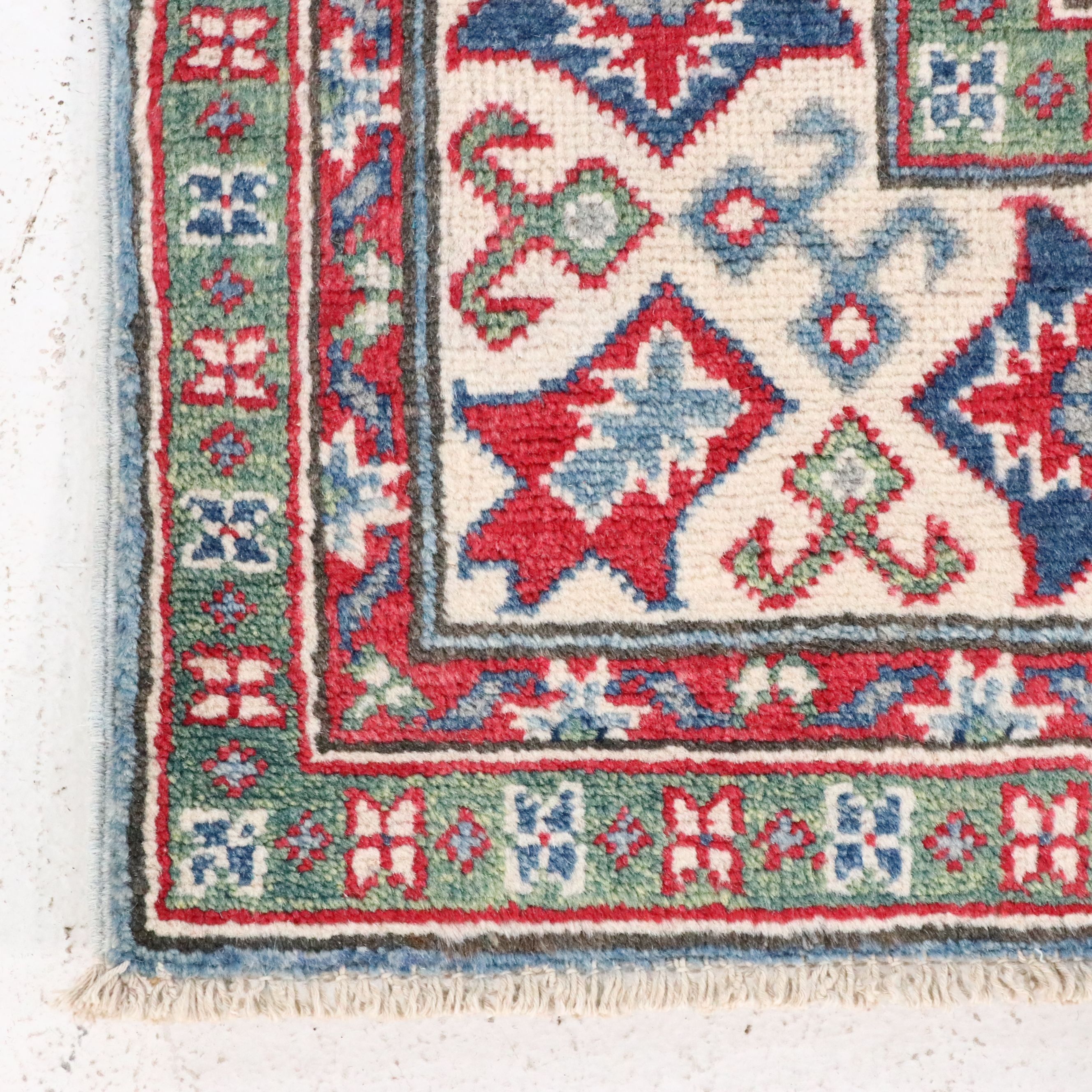 4'11 x 6'8 Hand-Knotted Afghan Kazak Pakistani Rug