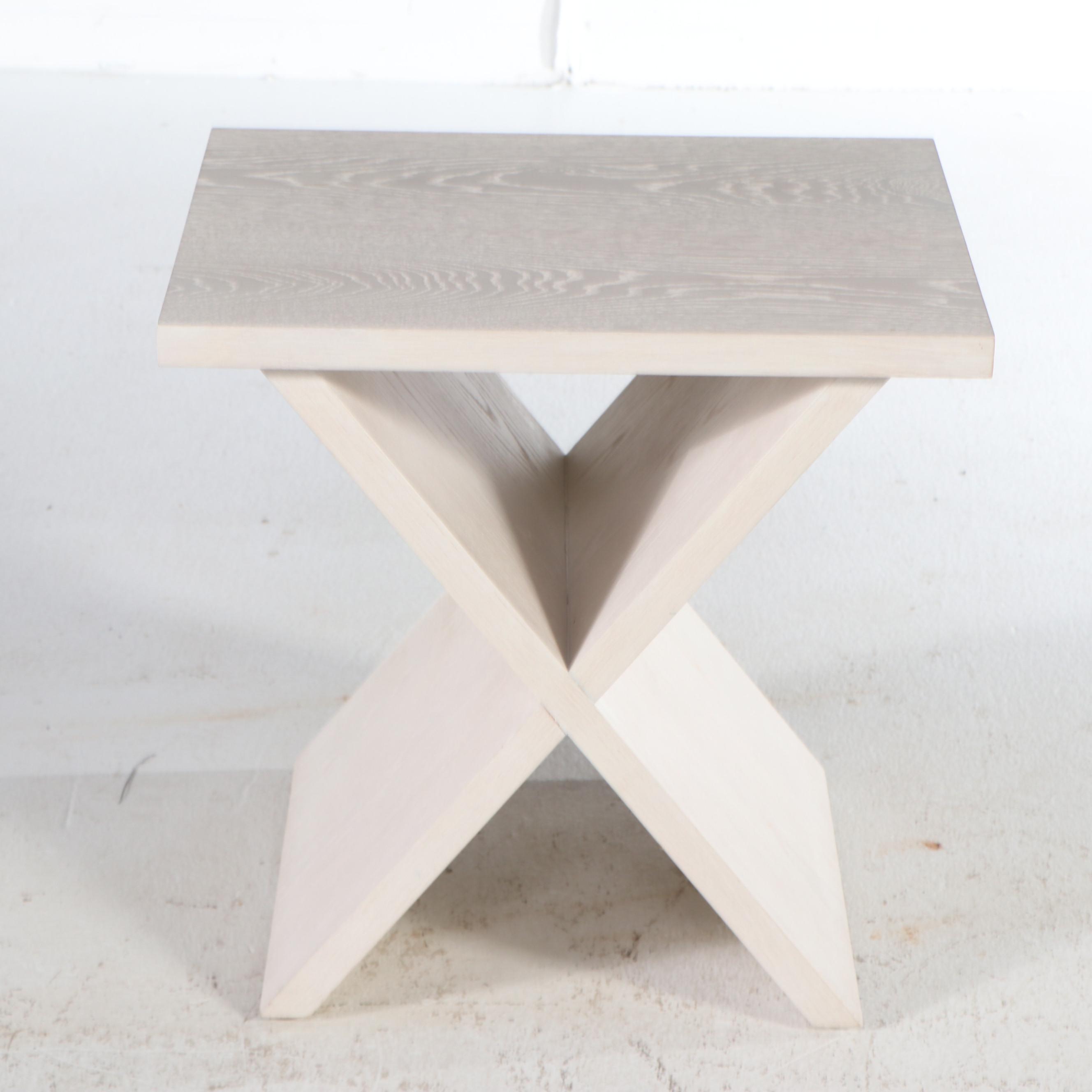 Contemporary Salt-Washed "Hunter" Side Table, 2016