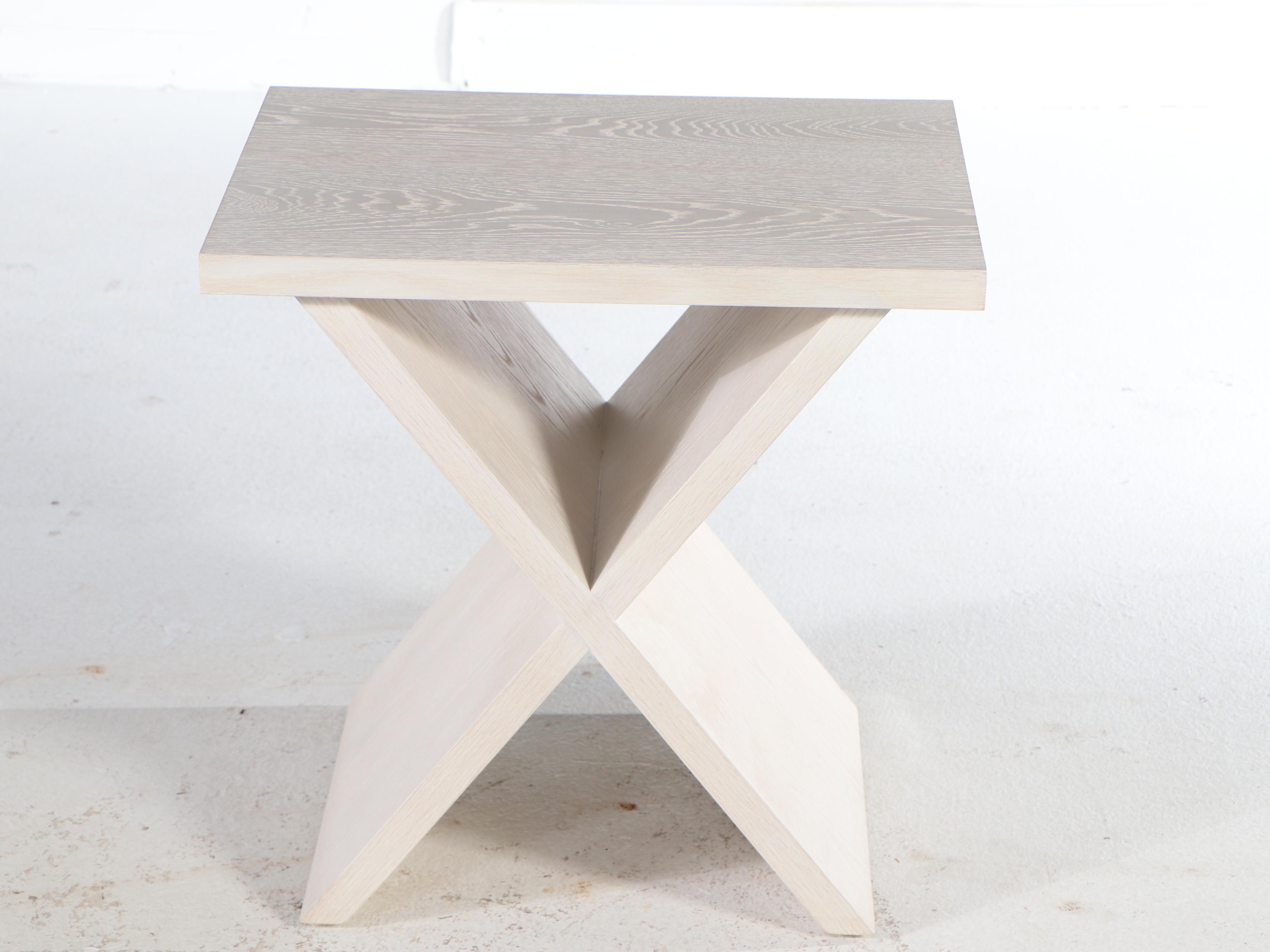 Contemporary Salt-Washed "Hunter" Side Table, 2016