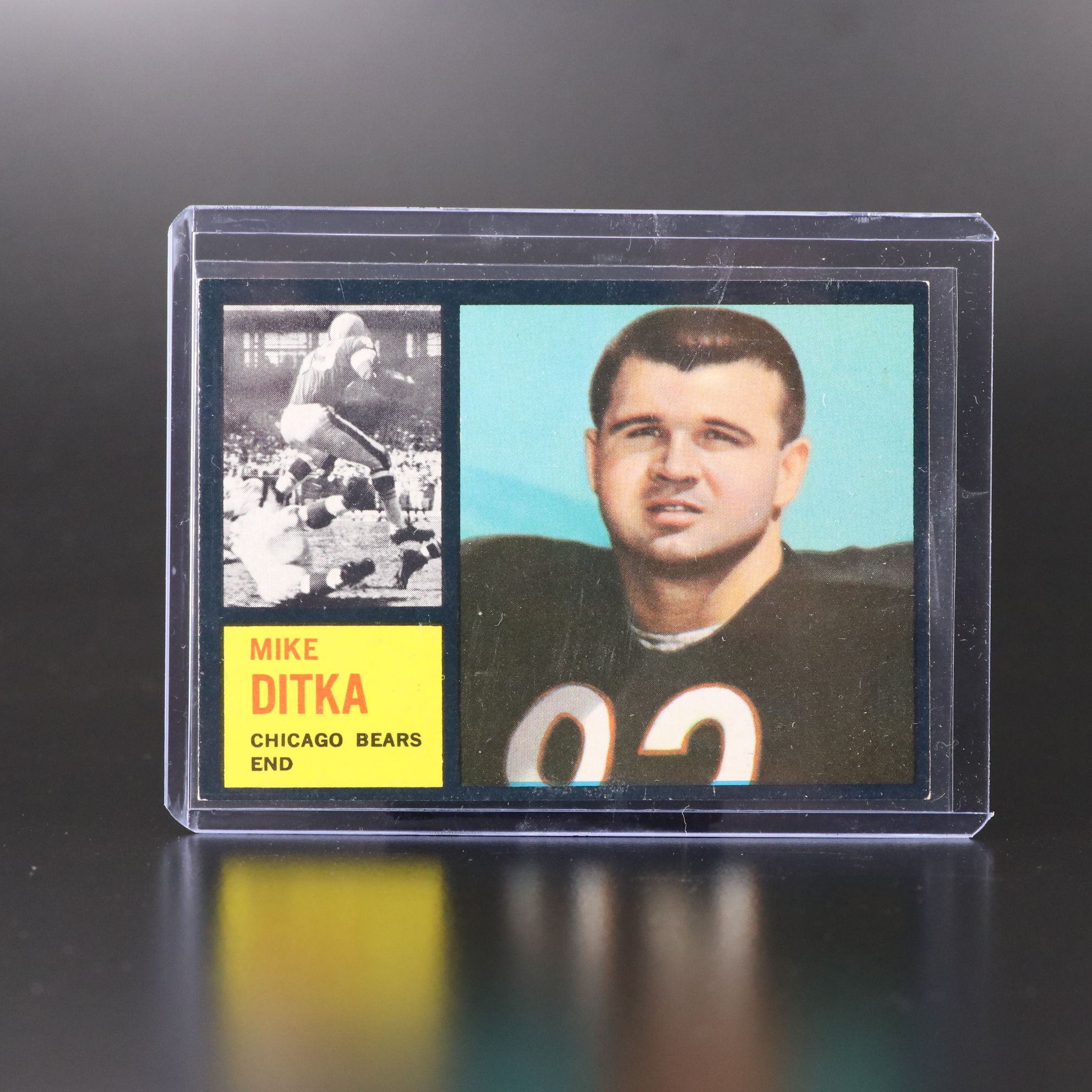 1962 Topps Mike Ditka Chicago Bears Rookie Football Card with More