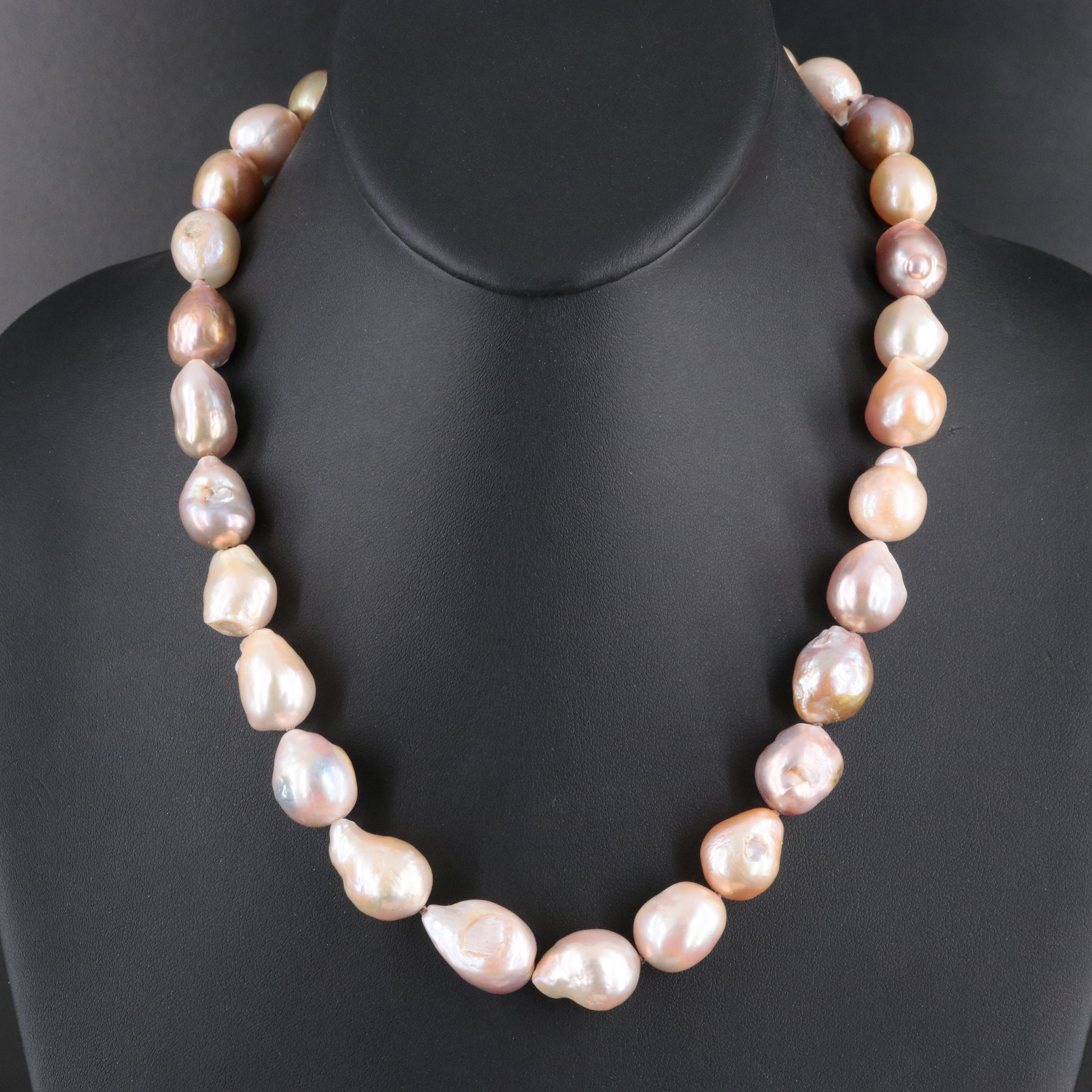 13.00 × 16.00 MM Pearl Necklace with 14K Clasp