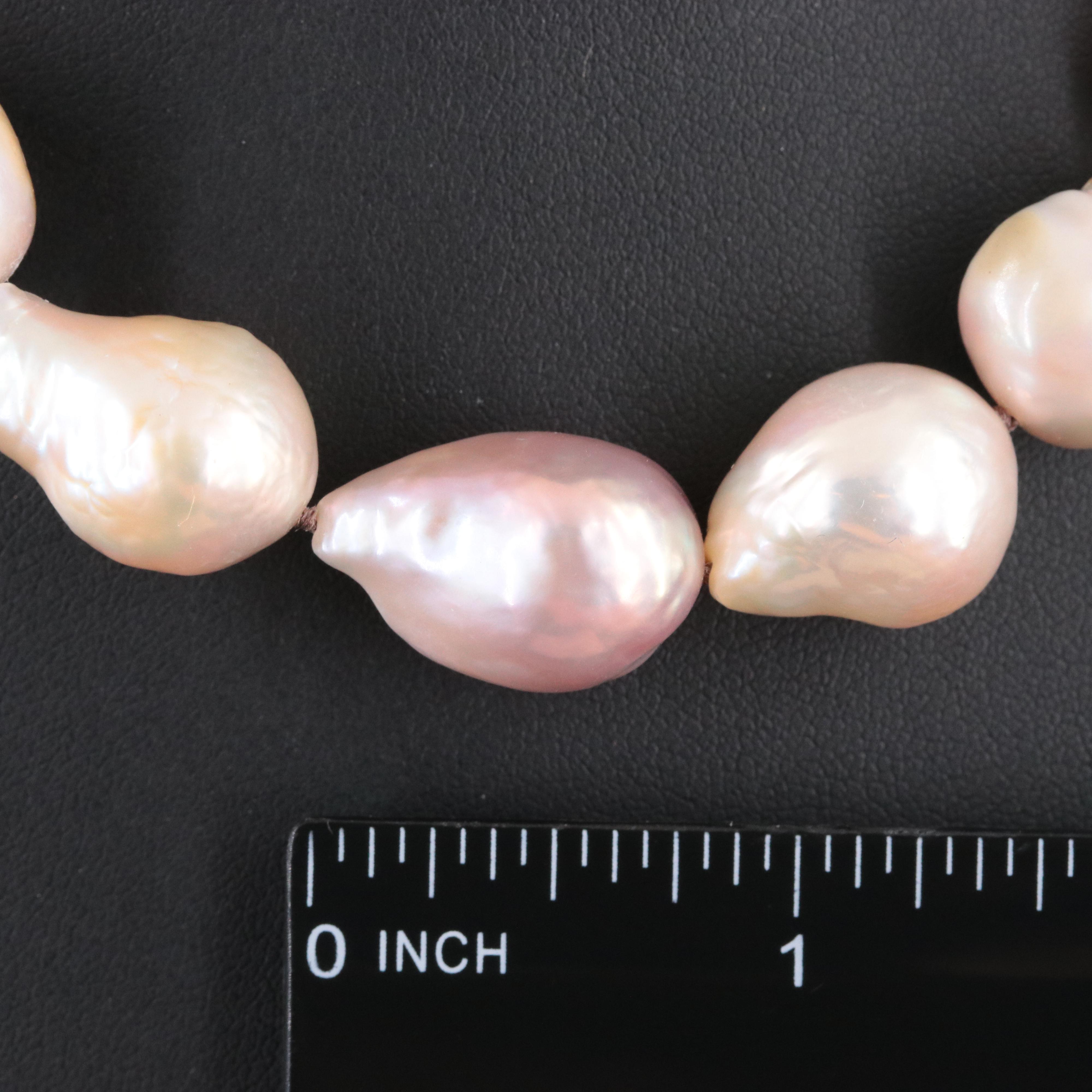 13.00 × 16.00 MM Pearl Necklace with 14K Clasp