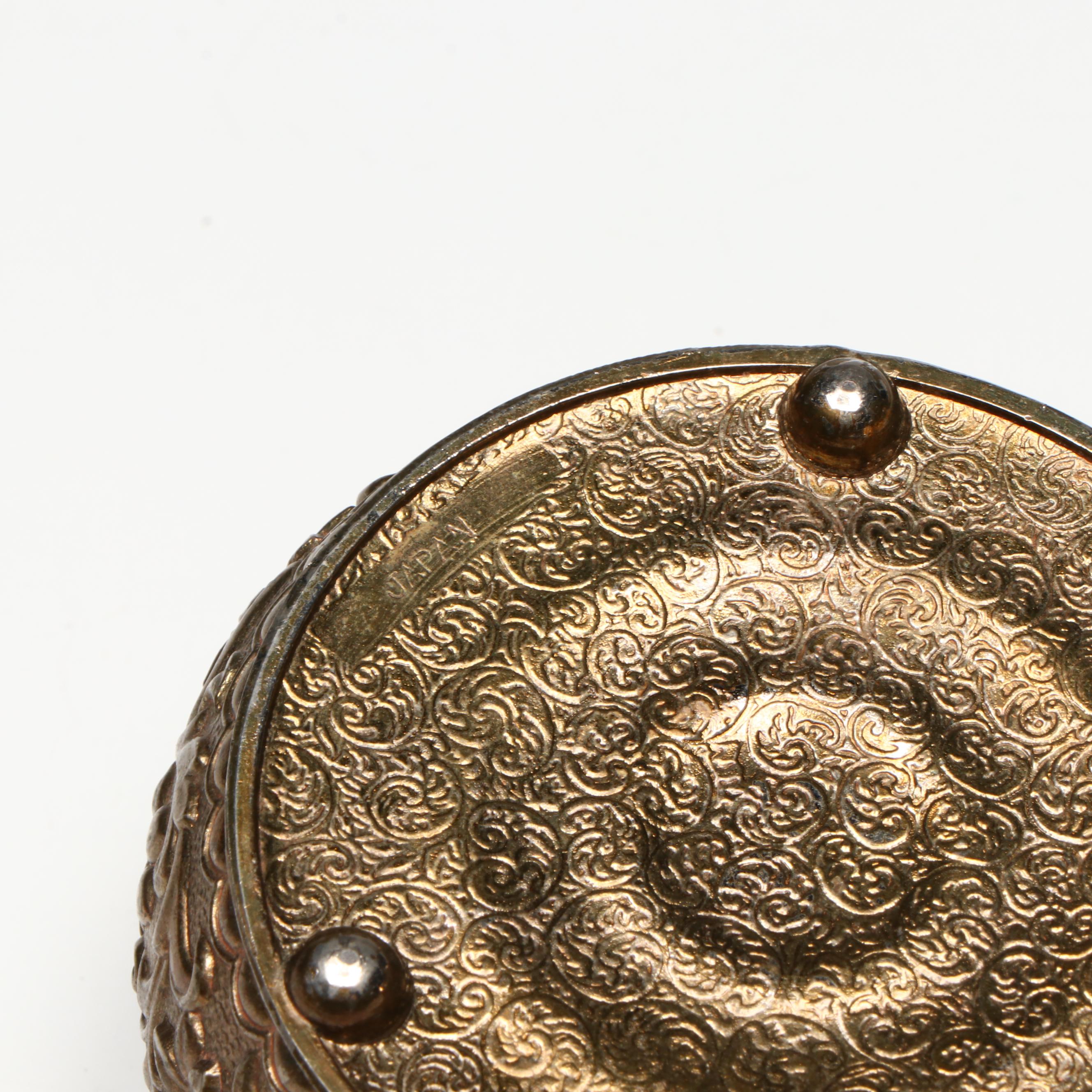 Porcelain Make-up Jars, Repoussé Metal Jewelry Box, and More Vanity Accessories