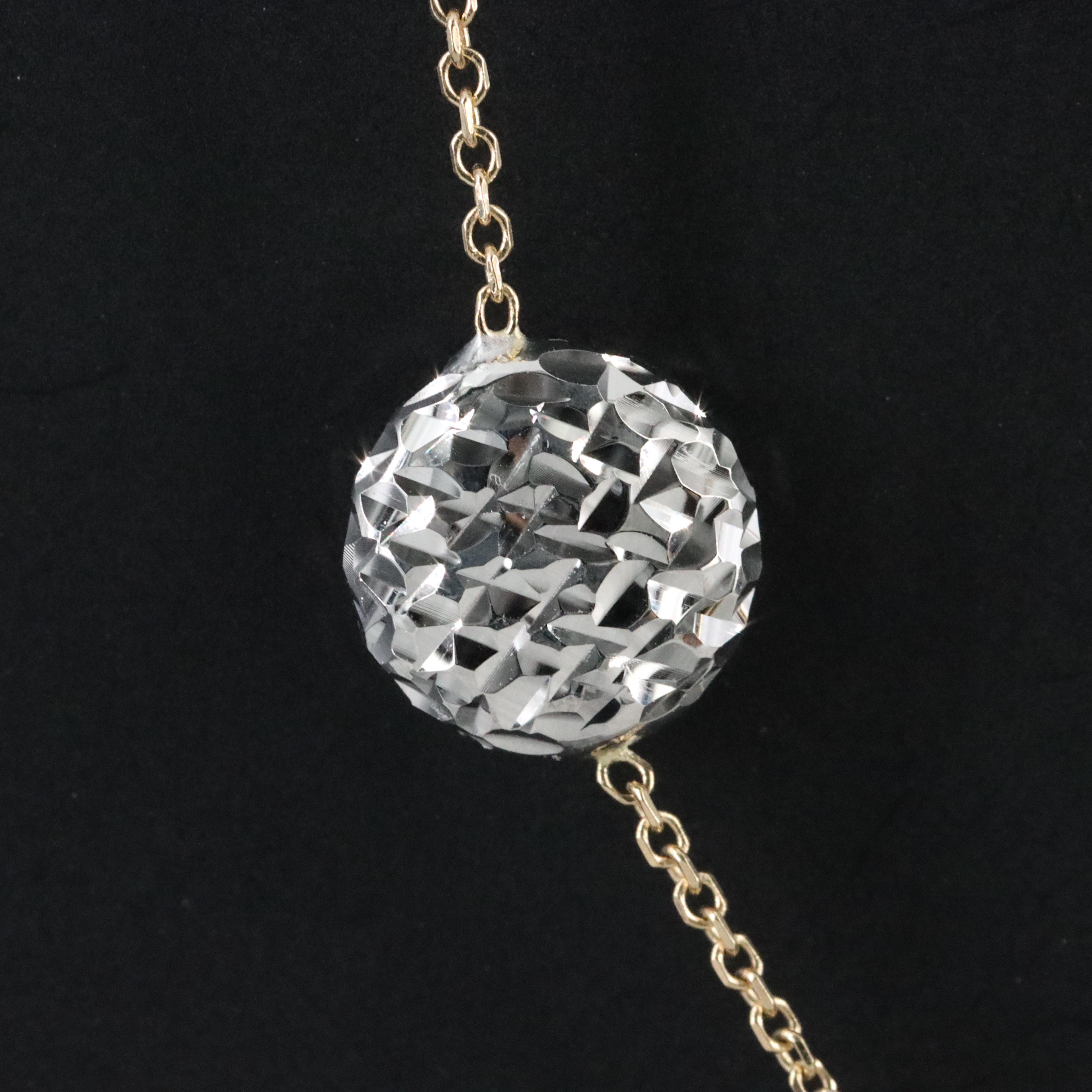 Italian 14K Two-Tone Station Necklace