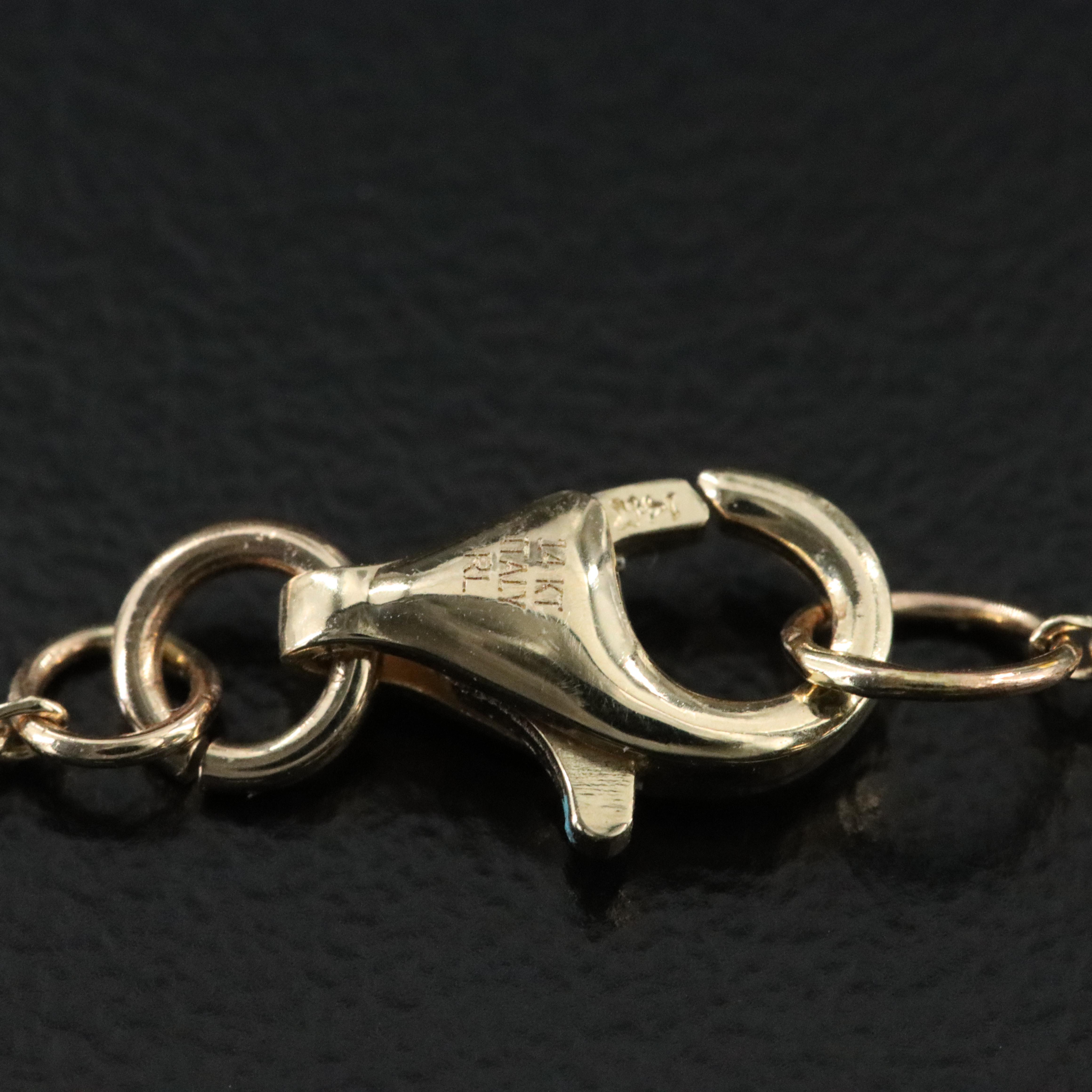 Italian 14K Two-Tone Station Necklace