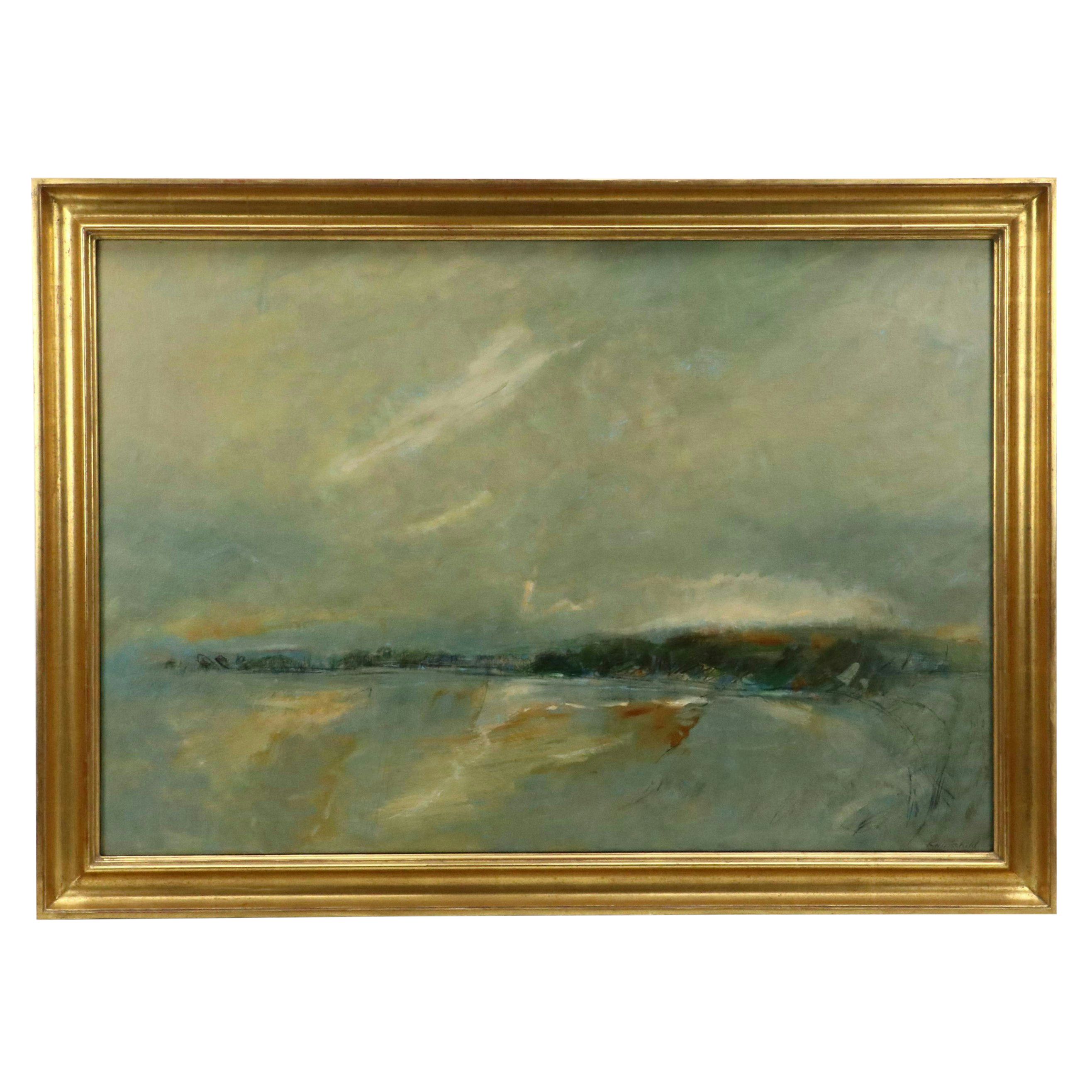 Robert Knipschild Abstract Landscape Oil Painting, Late 20th Century