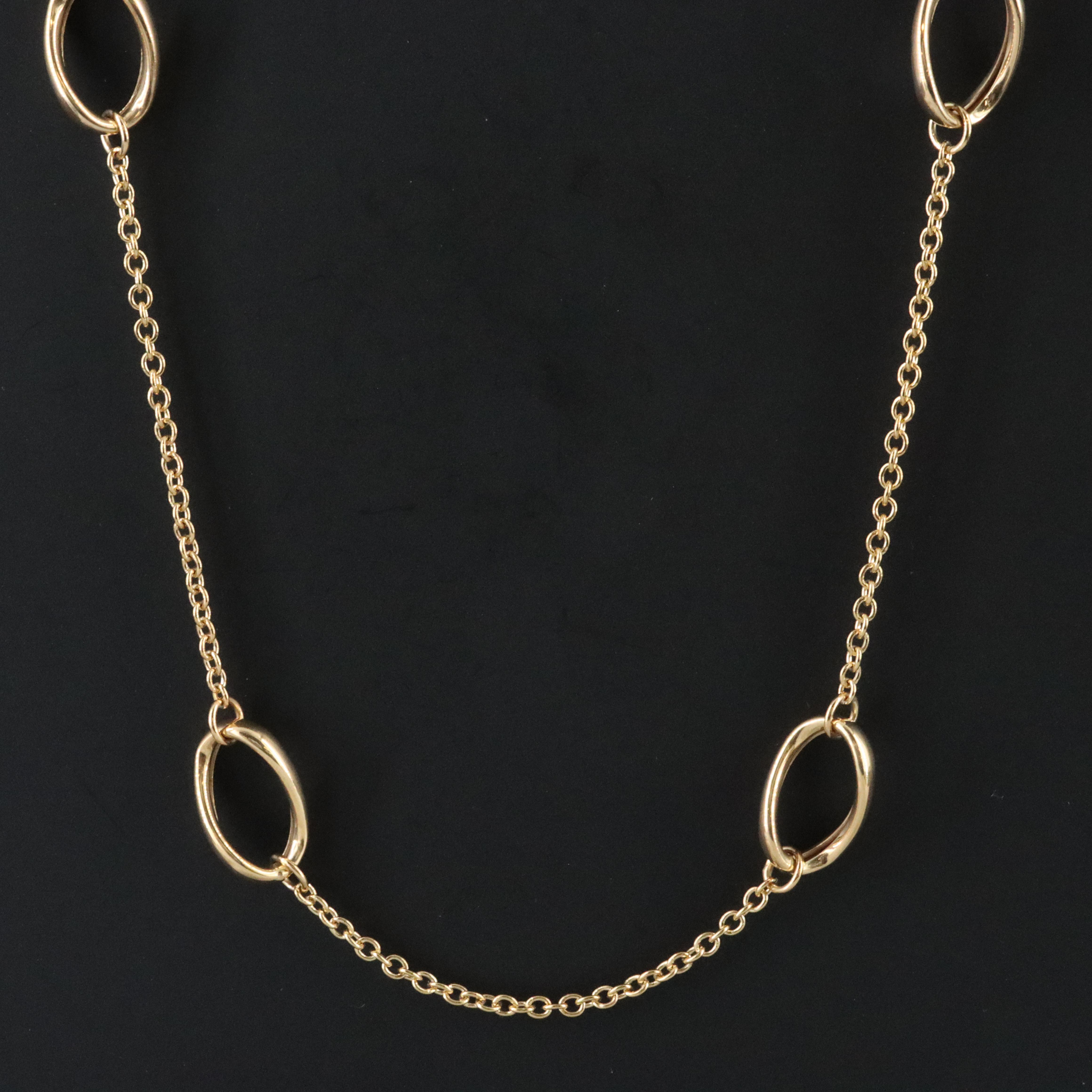 Italian 10K Station Necklace