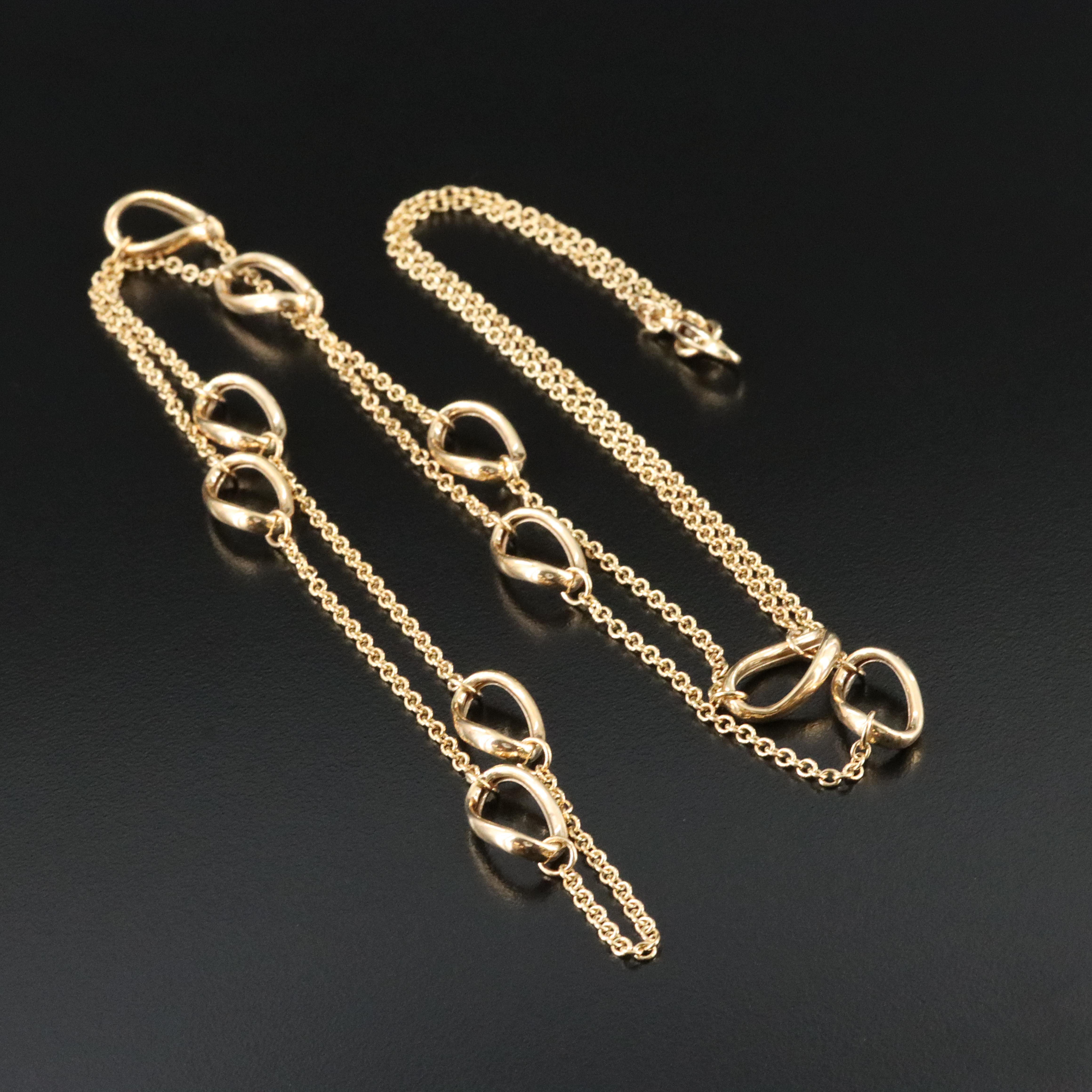 Italian 10K Station Necklace