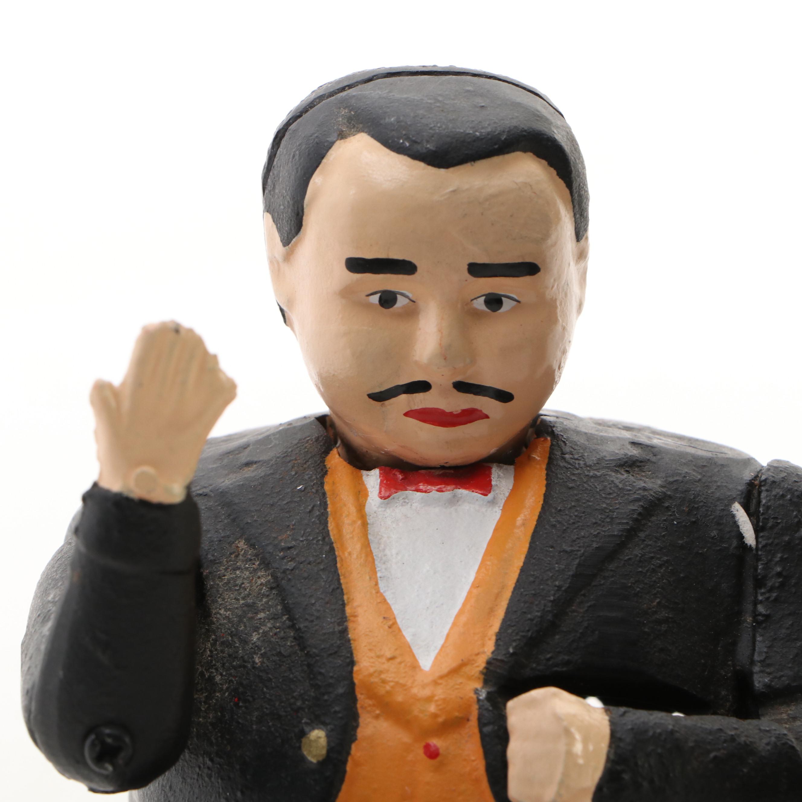 Mr. Peanut Cast Iron Coin Bank with Tammany Mechanical Bank