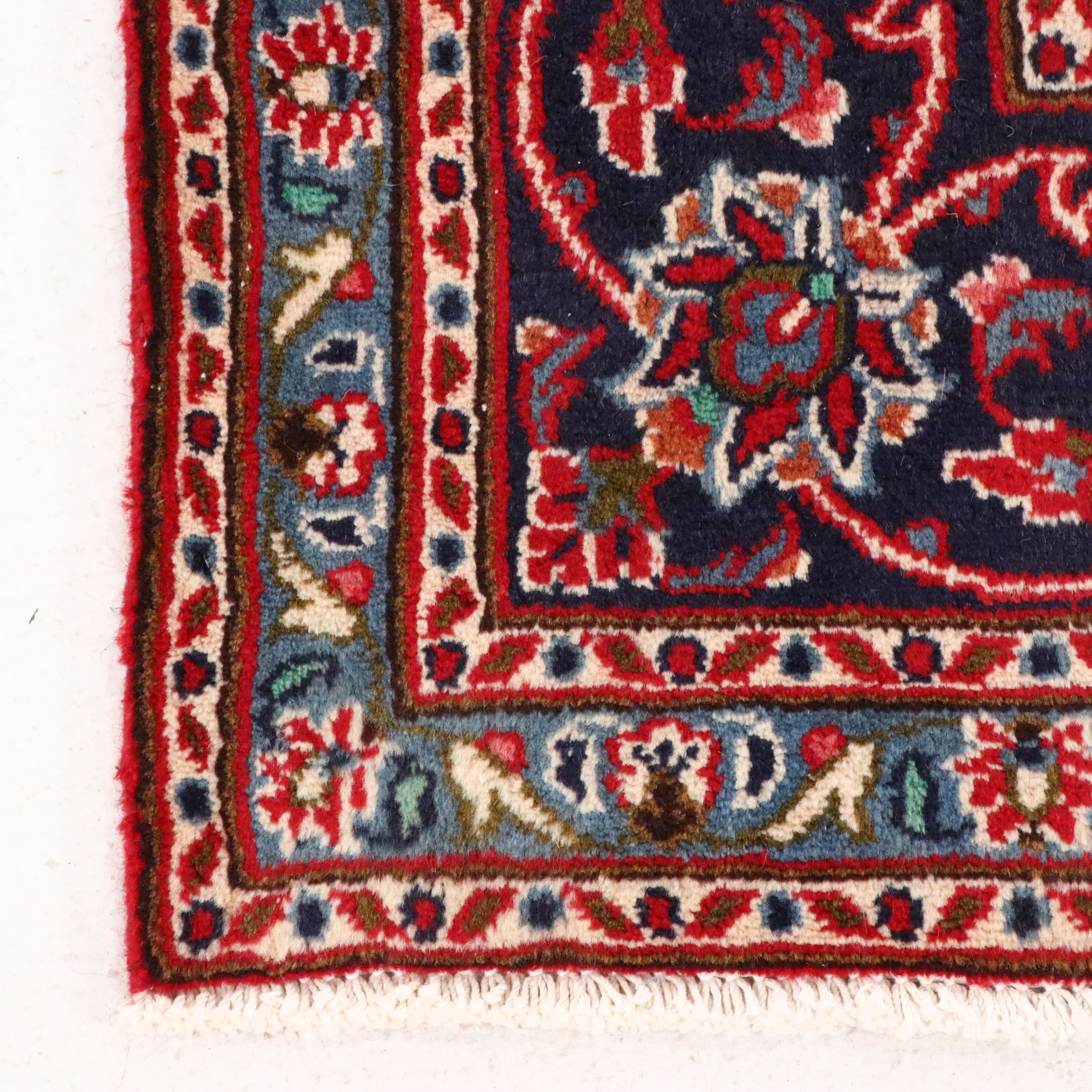 6'5 x 9'6 Hand-Knotted Persian Kashan Area Rug