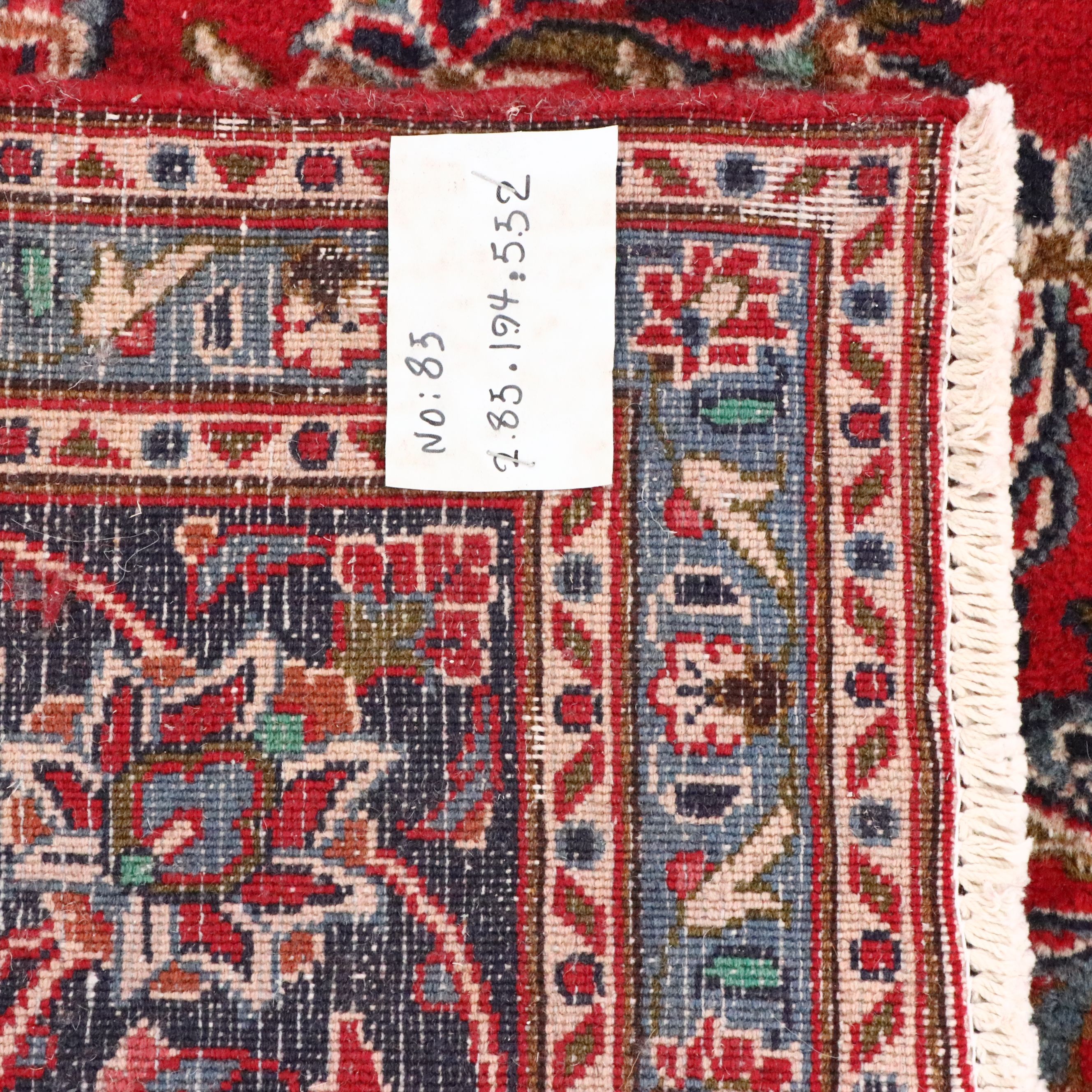 6'5 x 9'6 Hand-Knotted Persian Kashan Area Rug