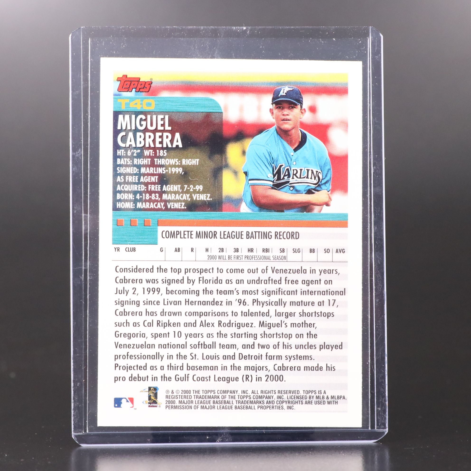 1989 Upper Deck Ken Griffey Jr. and 2000 Topps Miguel Cabrera Rookie Cards