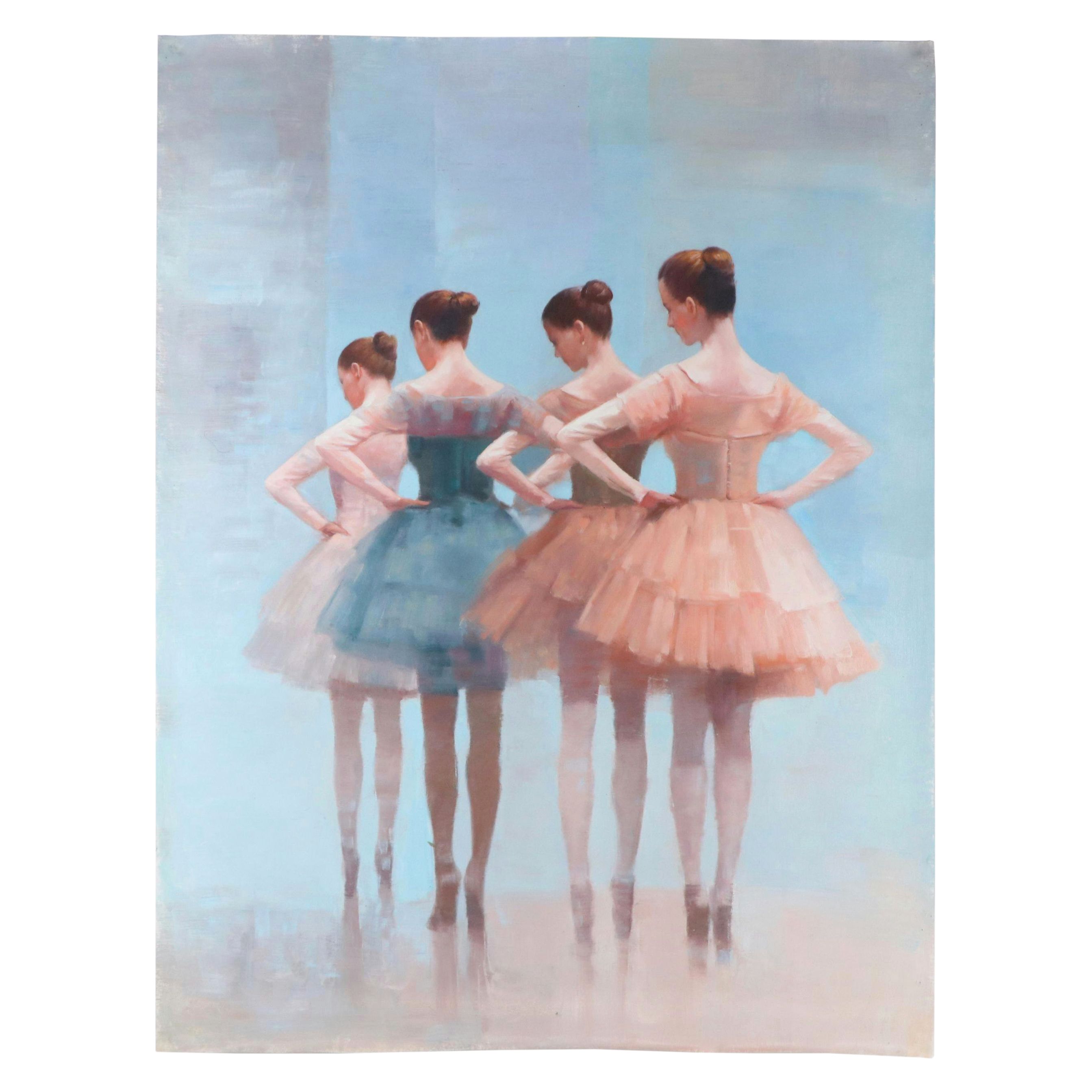 Oil Painting of Ballet Dancers