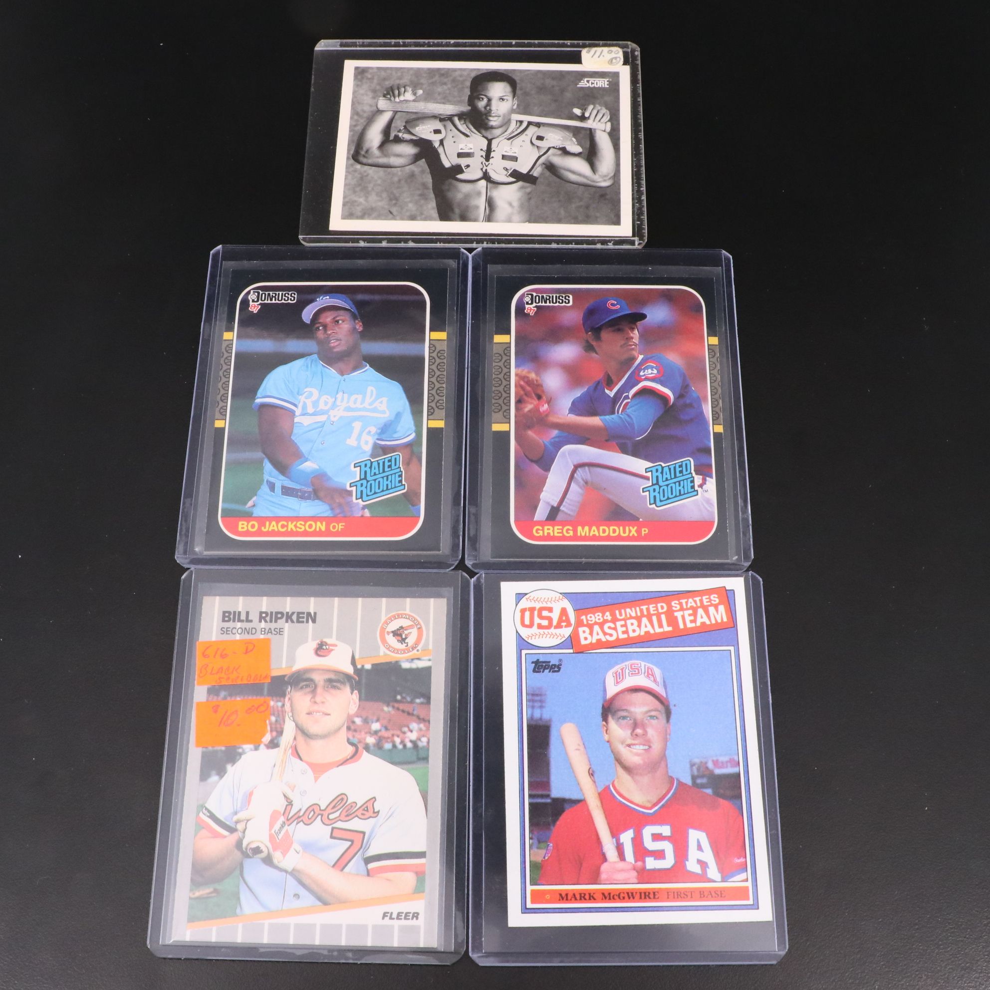 Donruss with Other Baseball Cards Featuring Mark McGwire & Bo Jackson Rookies