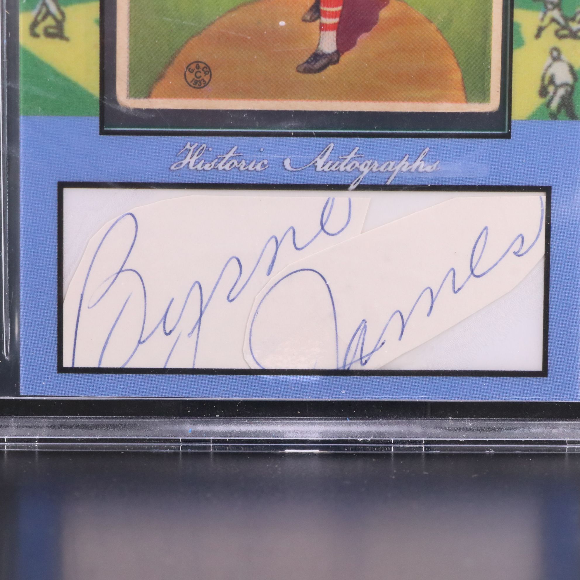 2018 HA Originals Bernie James Cut Signature Goudey Baseball Card, Beckett